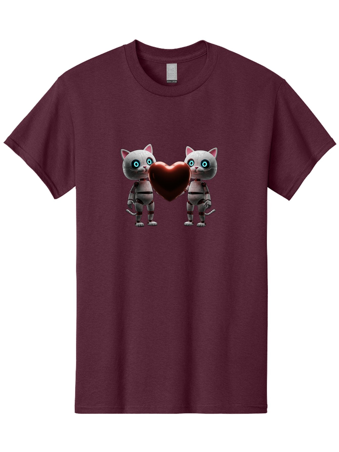 Robotic-Cats-Holding-Heart Men'S Graphic Tee, 100% Cotton, Comfortable Casual Summer Wear, Machine Washable, Vintage Camera, Old Camera, Antique Camera, Black Camera, Classic Photography, Photography Equipment, Nostalgic Device, Film Camera, Bai304 7