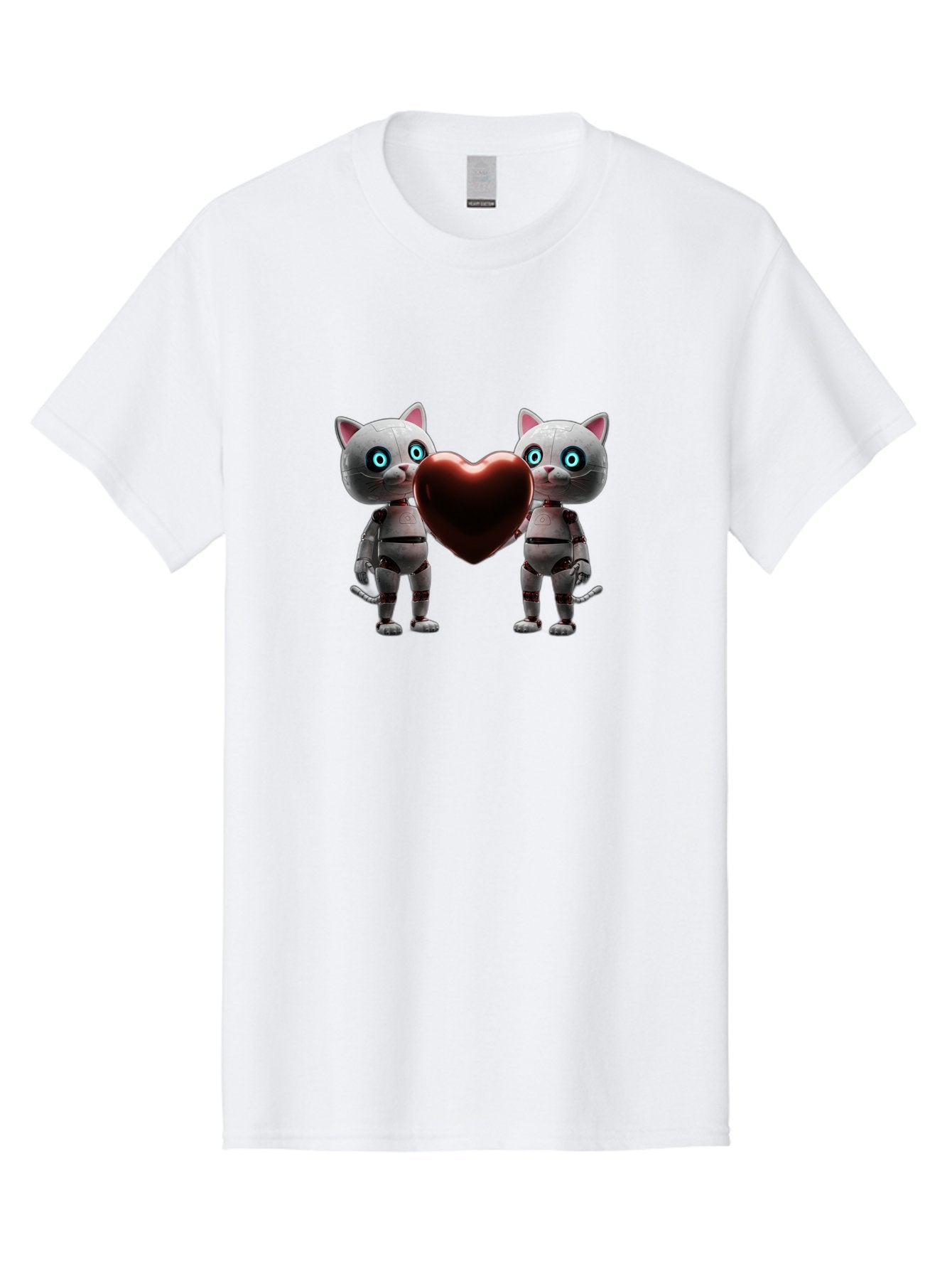 Robotic-Cats-Holding-Heart Men'S Graphic Tee, 100% Cotton, Comfortable Casual Summer Wear, Machine Washable, Vintage Camera, Old Camera, Antique Camera, Black Camera, Classic Photography, Photography Equipment, Nostalgic Device, Film Camera, Bai304 8
