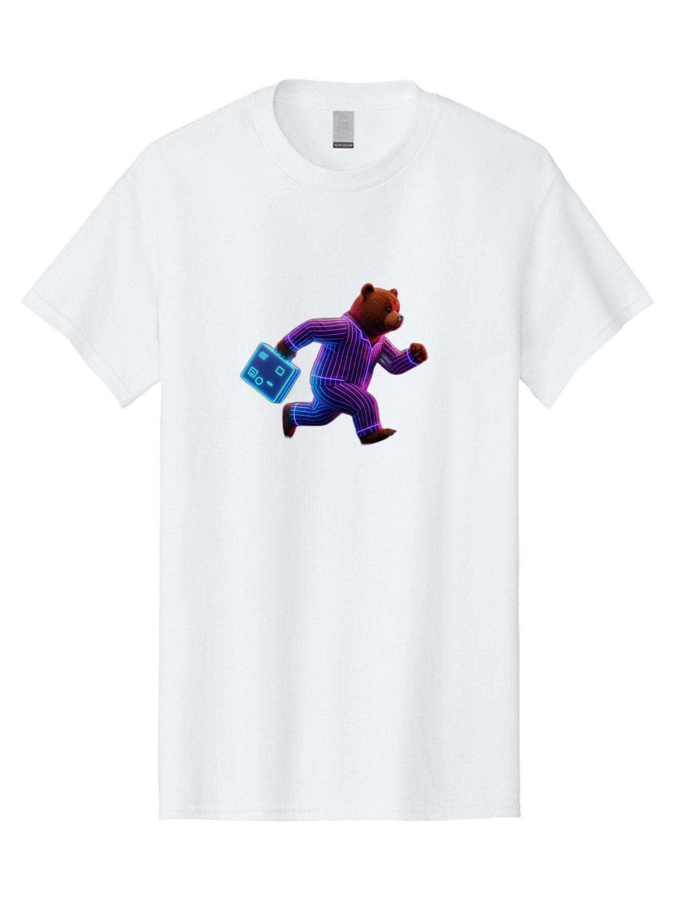 Running-Bear-1 Men'S Graphic Tee, 100% Cotton, Comfortable Casual Summer Wear, Machine Washable, Vintage Camera, Old Camera, Antique Camera, Black Camera, Classic Photography, Photography Equipment, Nostalgic Device, Film Camera, Camera Art Bai305