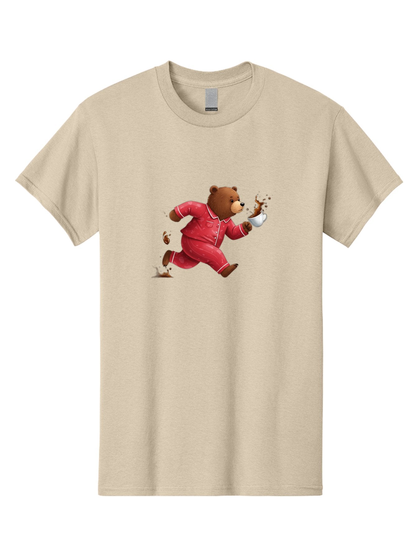 Running-Bear-With-Coffee Men'S Graphic Tee, 100% Cotton, Comfortable Casual Summer Wear, Machine Washable, Vintage Camera, Old Camera, Antique Camera, Black Camera, Classic Photography, Photography Equipment, Nostalgic Device, Film Camera, Bai309 6