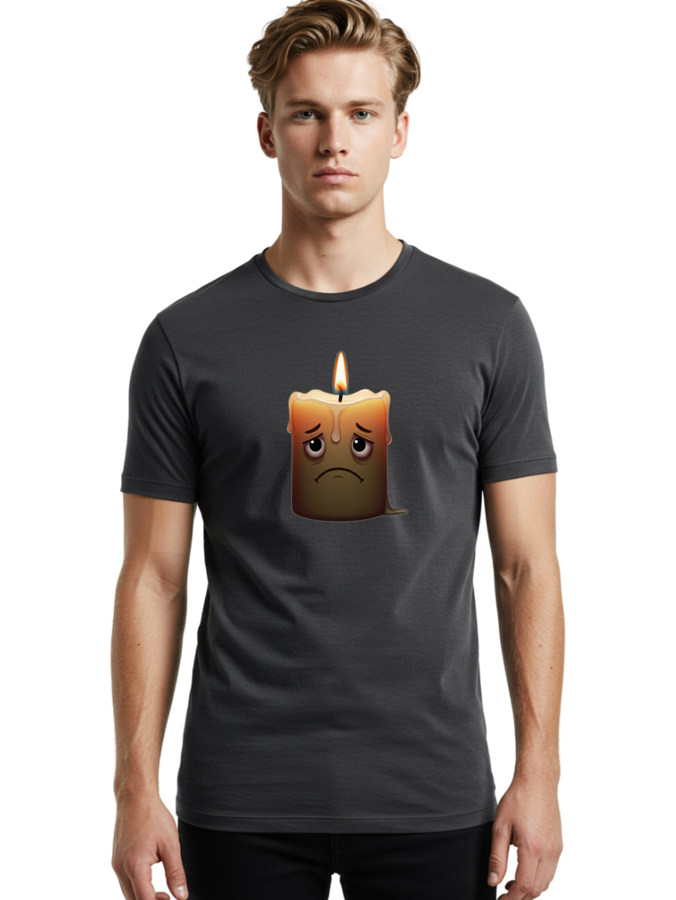 Sad-Candle-2 Men'S Graphic Tee, 100% Cotton, Comfortable Casual Summer Wear, Machine Washable, Vintage Camera, Old Camera, Antique Camera, Black Camera, Classic Photography, Photography Equipment, Nostalgic Device, Film Camera, Camera Art Bai312 25