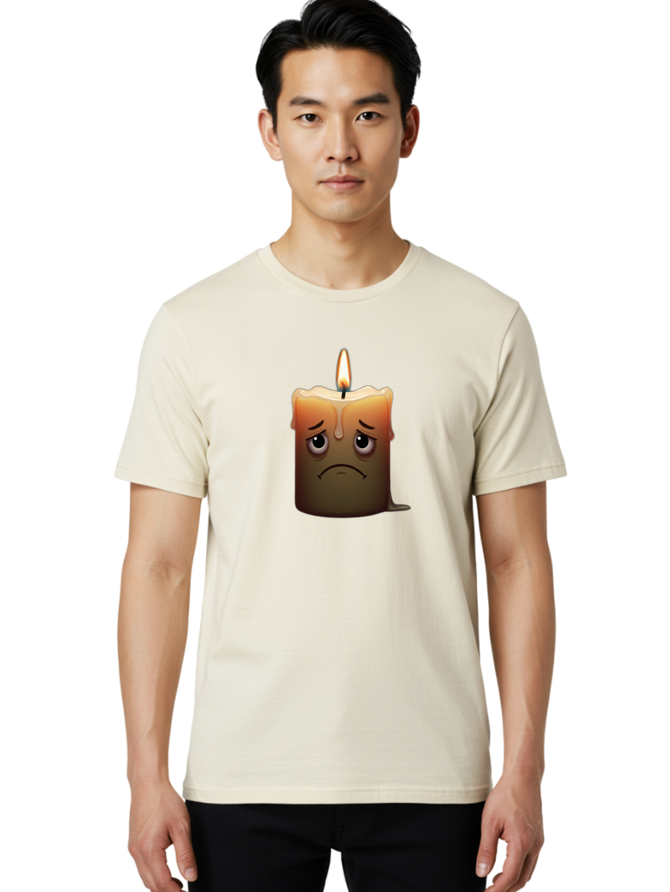 Sad-Candle-2 Men'S Graphic Tee, 100% Cotton, Comfortable Casual Summer Wear, Machine Washable, Vintage Camera, Old Camera, Antique Camera, Black Camera, Classic Photography, Photography Equipment, Nostalgic Device, Film Camera, Camera Art Bai312 23