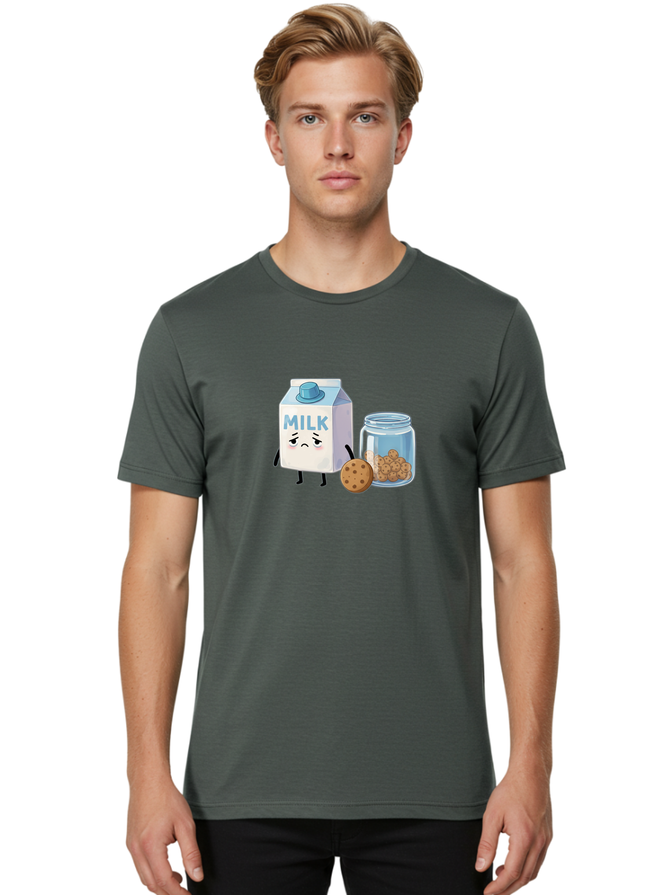 Sad-Milk-3 Men'S Graphic Tee, 100% Cotton, Comfortable Casual Summer Wear, Machine Washable, Vintage Camera, Old Camera, Antique Camera, Black Camera, Classic Photography, Photography Equipment, Nostalgic Device, Film Camera, Camera Art Bai320 24