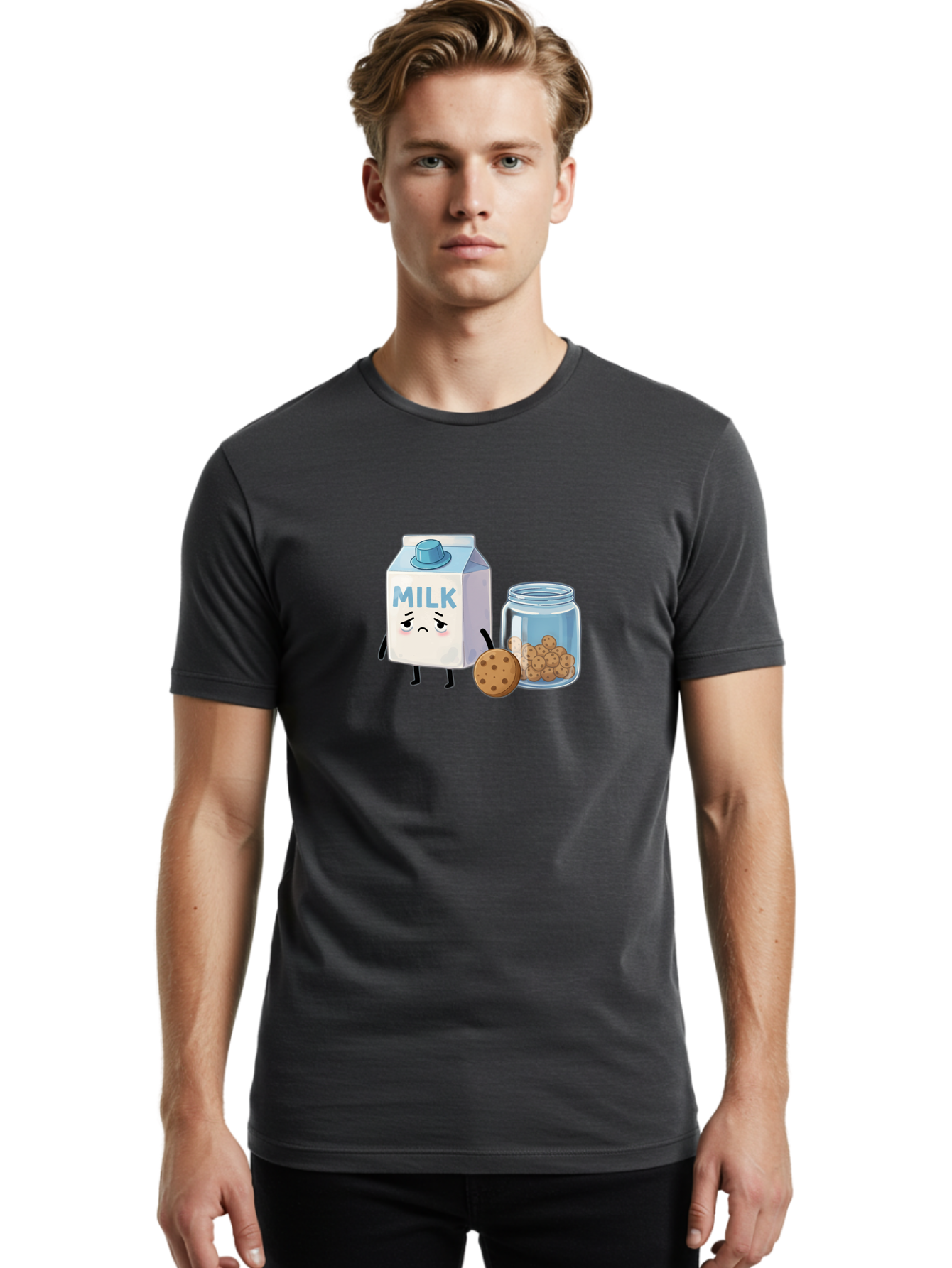 Sad-Milk-3 Men'S Graphic Tee, 100% Cotton, Comfortable Casual Summer Wear, Machine Washable, Vintage Camera, Old Camera, Antique Camera, Black Camera, Classic Photography, Photography Equipment, Nostalgic Device, Film Camera, Camera Art Bai320 20