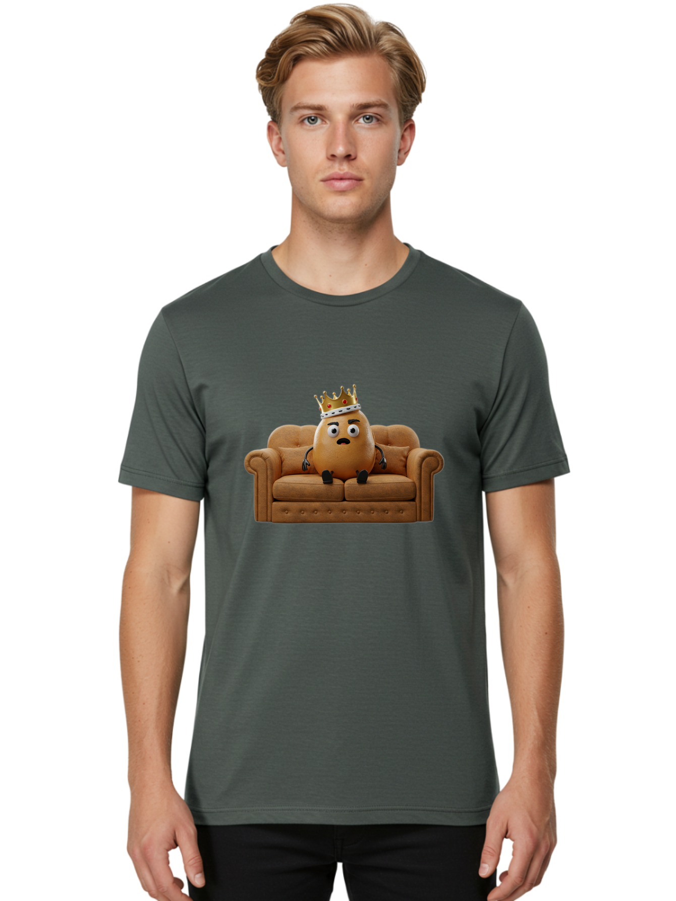 Sad-Potato-King-2 Men'S Graphic Tee, 100% Cotton, Comfortable Casual Summer Wear, Machine Washable, Vintage Camera, Old Camera, Antique Camera, Black Camera, Classic Photography, Photography Equipment, Nostalgic Device, Film Camera, Camera Art Bai339 17