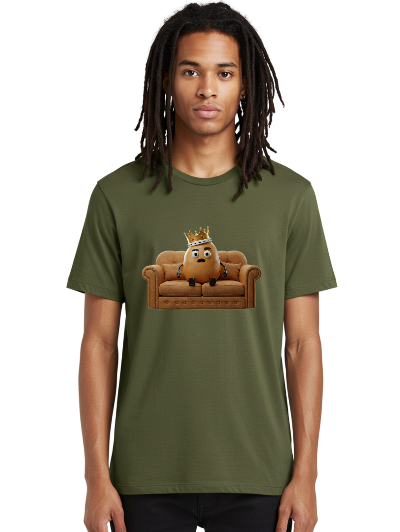 Sad-Potato-King-2 Men'S Graphic Tee, 100% Cotton, Comfortable Casual Summer Wear, Machine Washable, Vintage Camera, Old Camera, Antique Camera, Black Camera, Classic Photography, Photography Equipment, Nostalgic Device, Film Camera, Camera Art Bai339 16