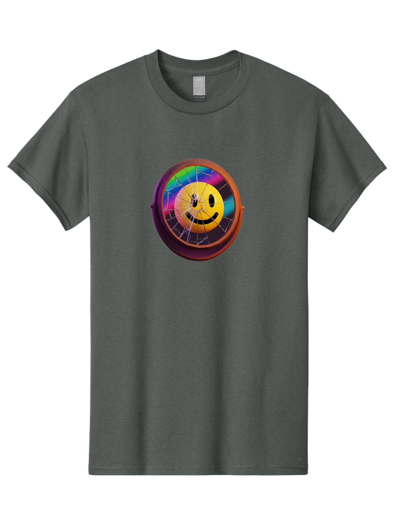 Shattered-Smiley-Face-Cd Men'S Graphic Tee, 100% Cotton, Comfortable Casual Summer Wear, Machine Washable, Vintage Camera, Old Camera, Antique Camera, Black Camera, Classic Photography, Photography Equipment, Nostalgic Device, Film Camera, Bai352 11