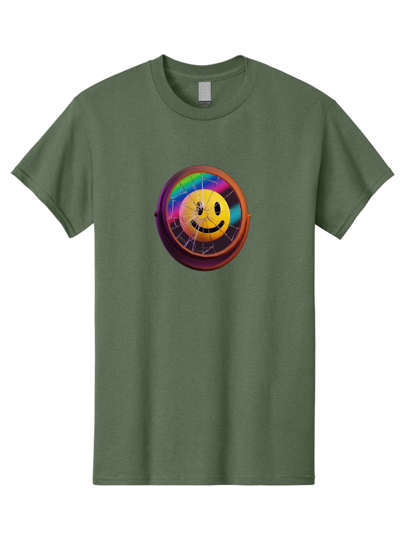 Shattered-Smiley-Face-Cd Men'S Graphic Tee, 100% Cotton, Comfortable Casual Summer Wear, Machine Washable, Vintage Camera, Old Camera, Antique Camera, Black Camera, Classic Photography, Photography Equipment, Nostalgic Device, Film Camera, Bai352 10