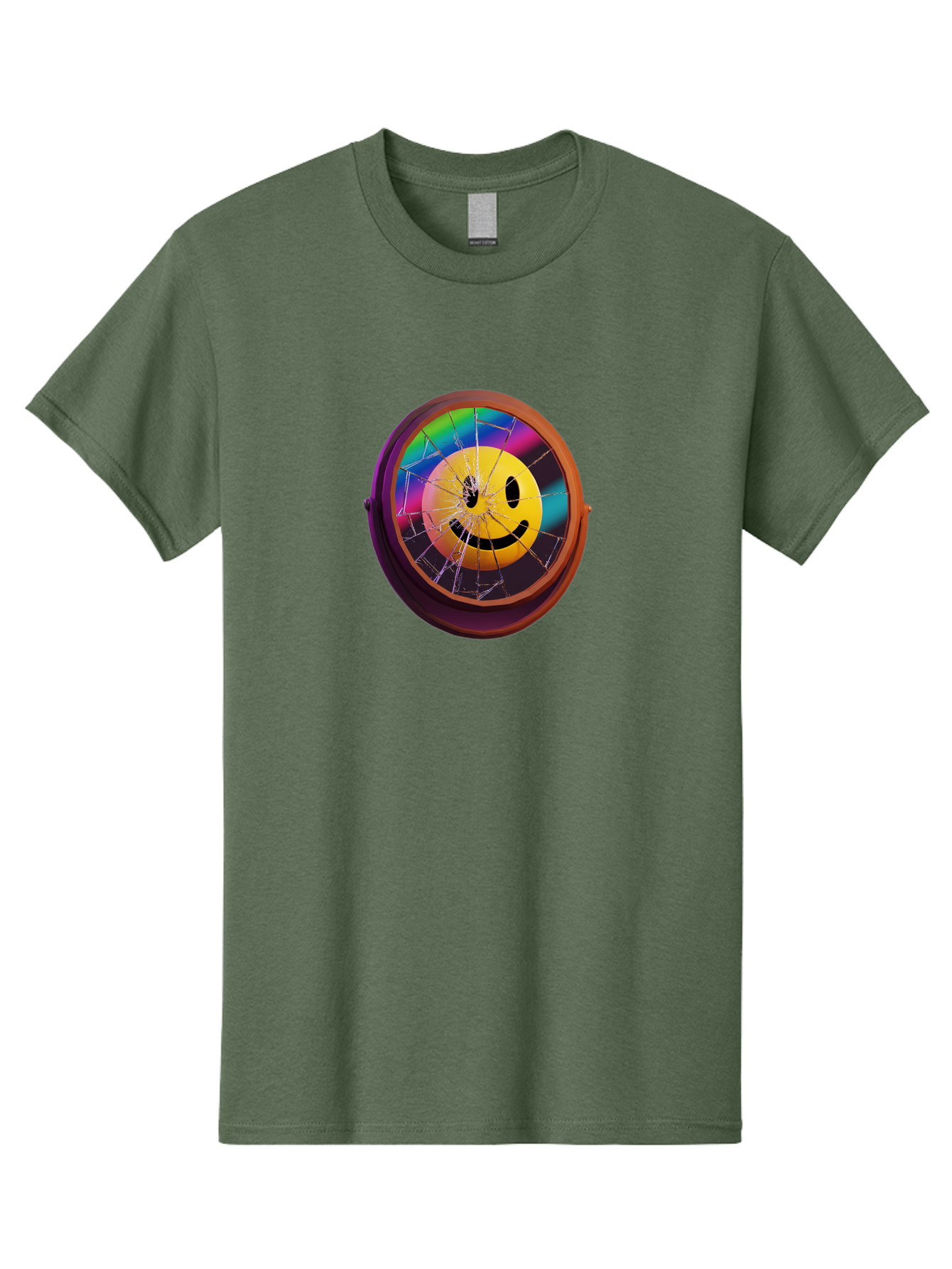Shattered-Smiley-Face-Cd Men'S Graphic Tee, 100% Cotton, Comfortable Casual Summer Wear, Machine Washable, Vintage Camera, Old Camera, Antique Camera, Black Camera, Classic Photography, Photography Equipment, Nostalgic Device, Film Camera, Bai352 14