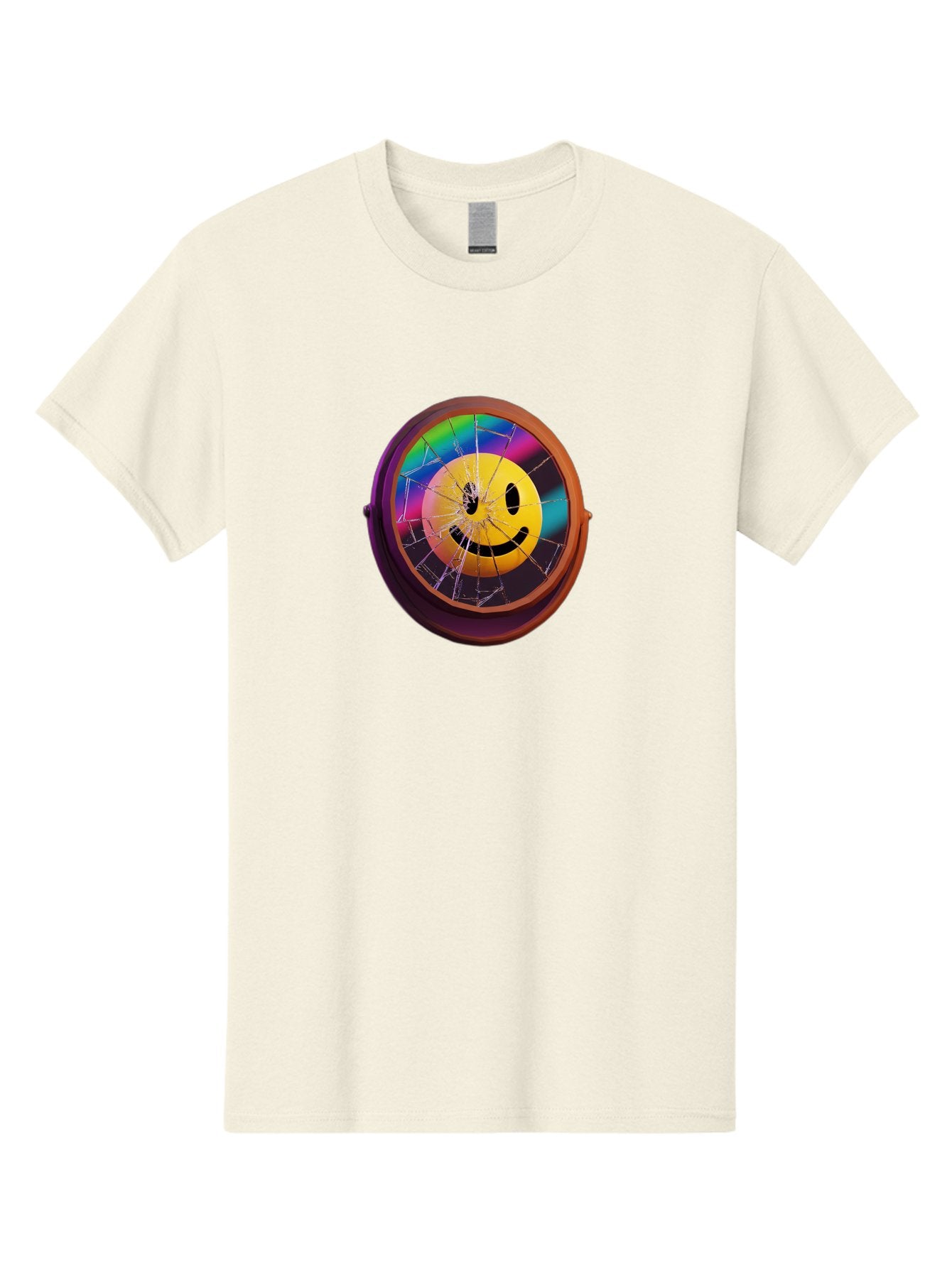Shattered-Smiley-Face-Cd Men'S Graphic Tee, 100% Cotton, Comfortable Casual Summer Wear, Machine Washable, Vintage Camera, Old Camera, Antique Camera, Black Camera, Classic Photography, Photography Equipment, Nostalgic Device, Film Camera, Bai352 11