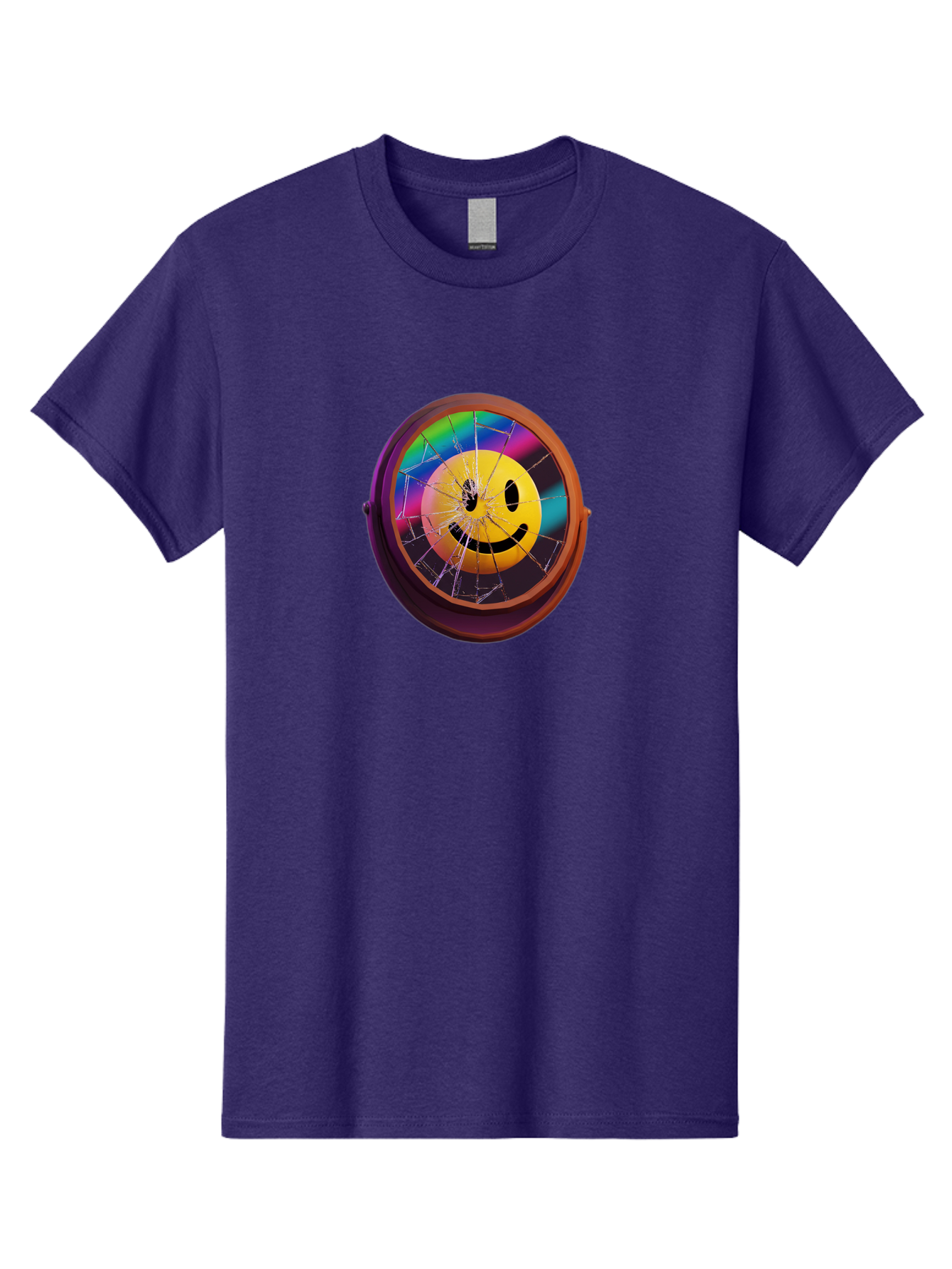 Shattered-Smiley-Face-Cd Men'S Graphic Tee, 100% Cotton, Comfortable Casual Summer Wear, Machine Washable, Vintage Camera, Old Camera, Antique Camera, Black Camera, Classic Photography, Photography Equipment, Nostalgic Device, Film Camera, Bai352 7