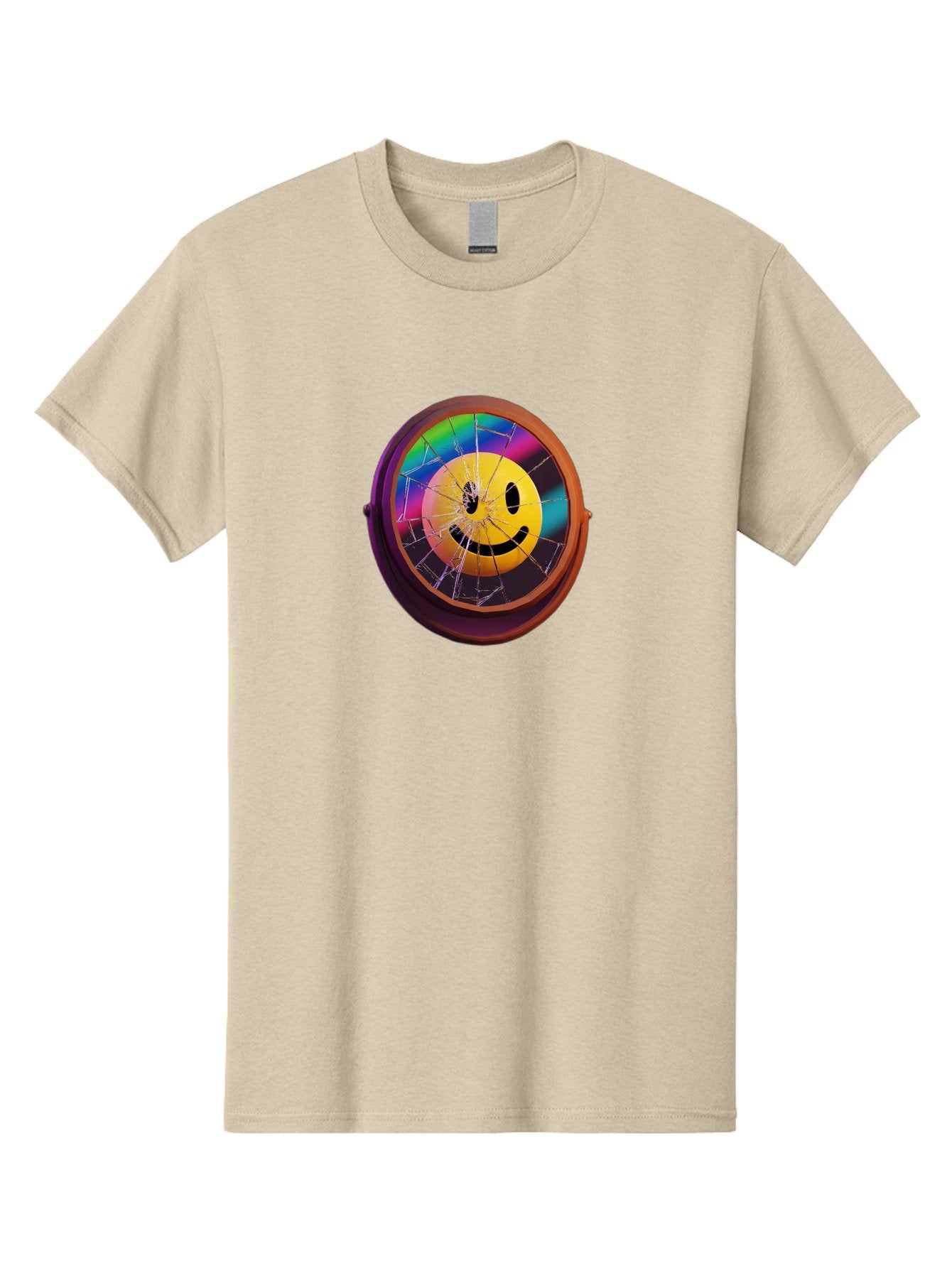 Shattered-Smiley-Face-Cd Men'S Graphic Tee, 100% Cotton, Comfortable Casual Summer Wear, Machine Washable, Vintage Camera, Old Camera, Antique Camera, Black Camera, Classic Photography, Photography Equipment, Nostalgic Device, Film Camera, Bai352 14