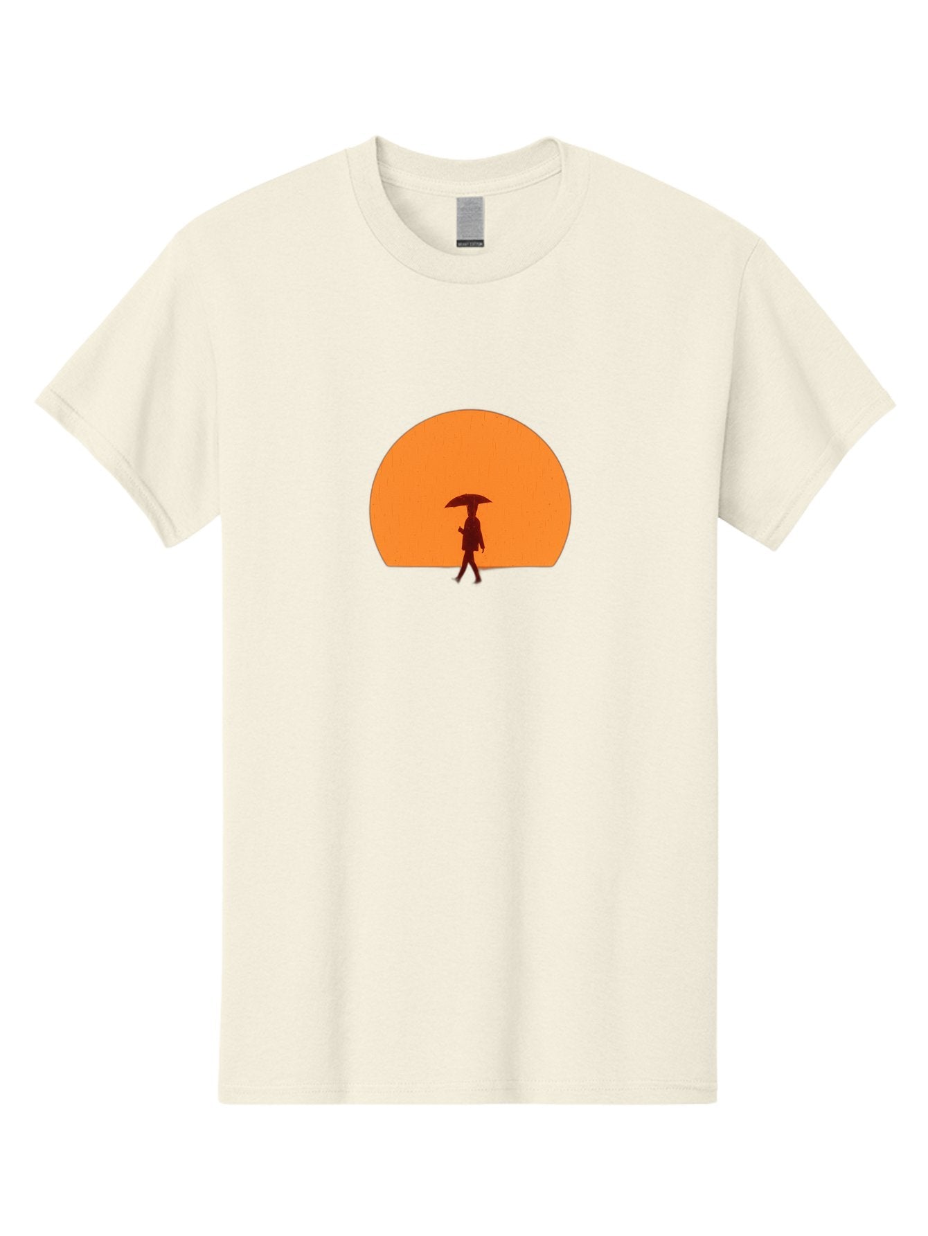 Silhouette-With-Umbrella Men'S Graphic Tee, 100% Cotton, Comfortable Casual Summer Wear, Machine Washable, Vintage Camera, Old Camera, Antique Camera, Black Camera, Classic Photography, Photography Equipment, Nostalgic Device, Film Camera, Bai359