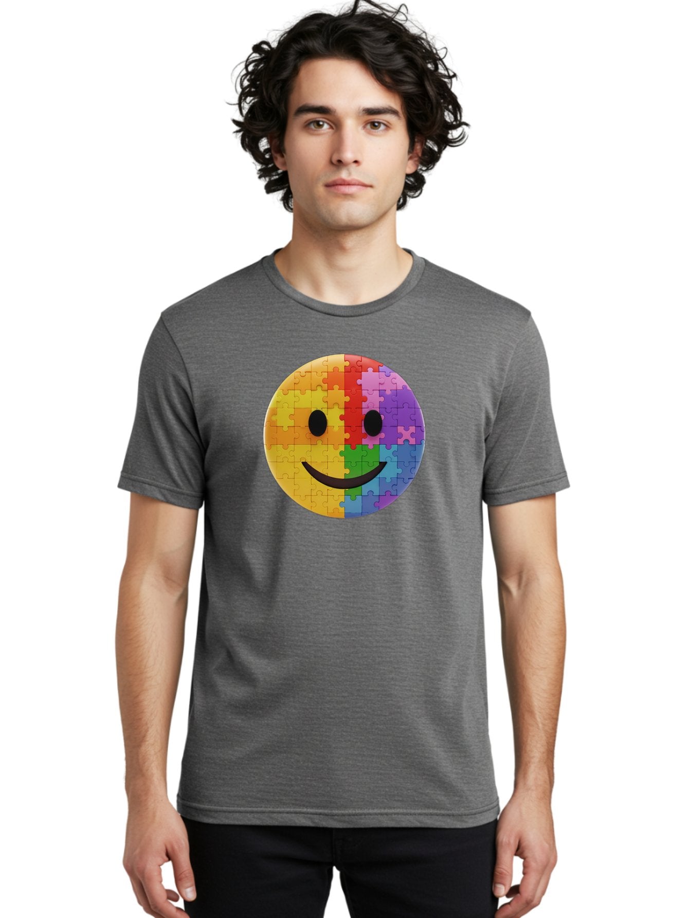 Smiley-Face-Jigsaw Men'S Graphic Tee, 100% Cotton, Comfortable Casual Summer Wear, Machine Washable, Vintage Camera, Old Camera, Antique Camera, Black Camera, Classic Photography, Photography Equipment, Nostalgic Device, Film Camera, Bai373 27