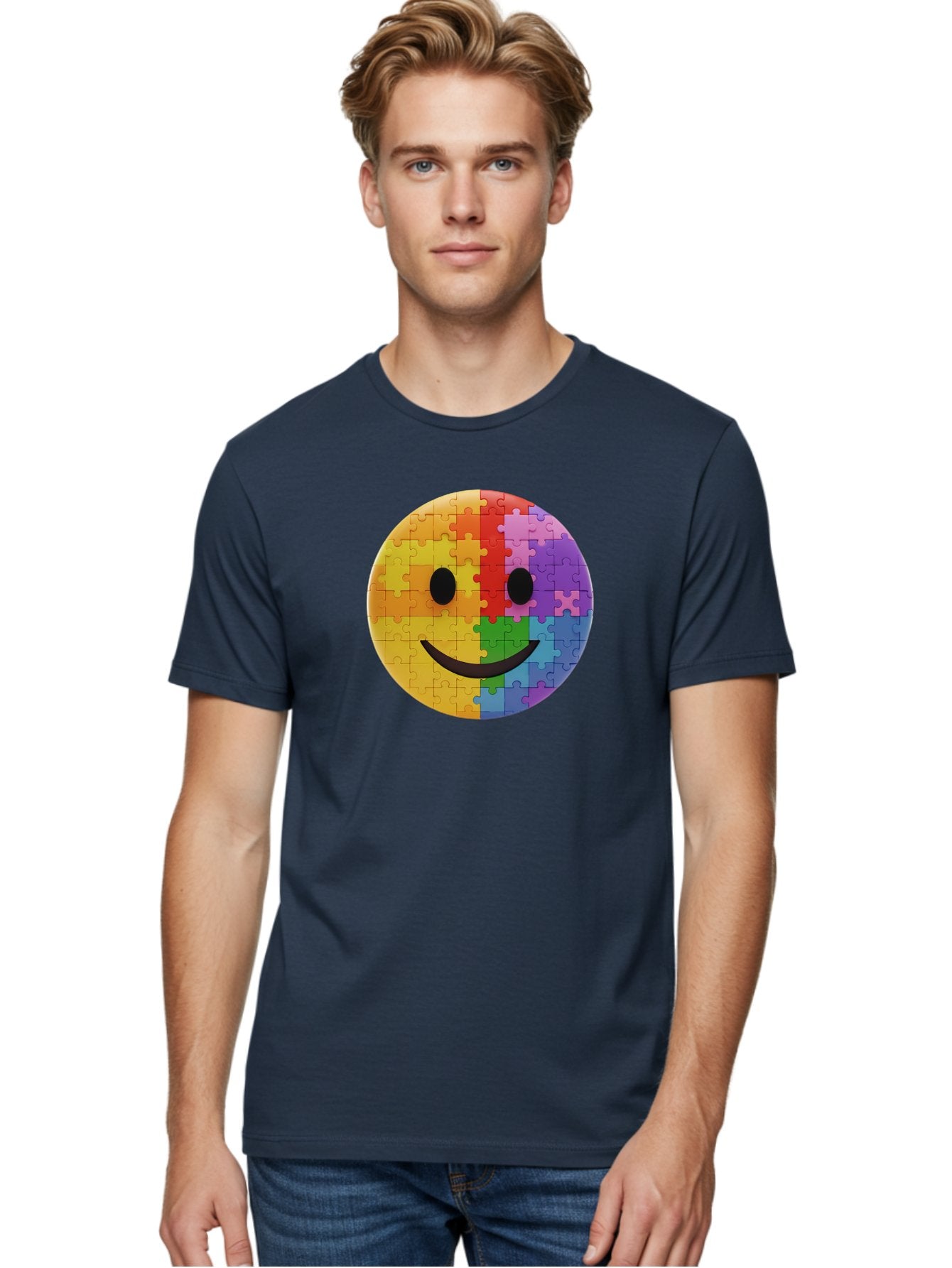 Smiley-Face-Jigsaw Men'S Graphic Tee, 100% Cotton, Comfortable Casual Summer Wear, Machine Washable, Vintage Camera, Old Camera, Antique Camera, Black Camera, Classic Photography, Photography Equipment, Nostalgic Device, Film Camera, Bai373 16