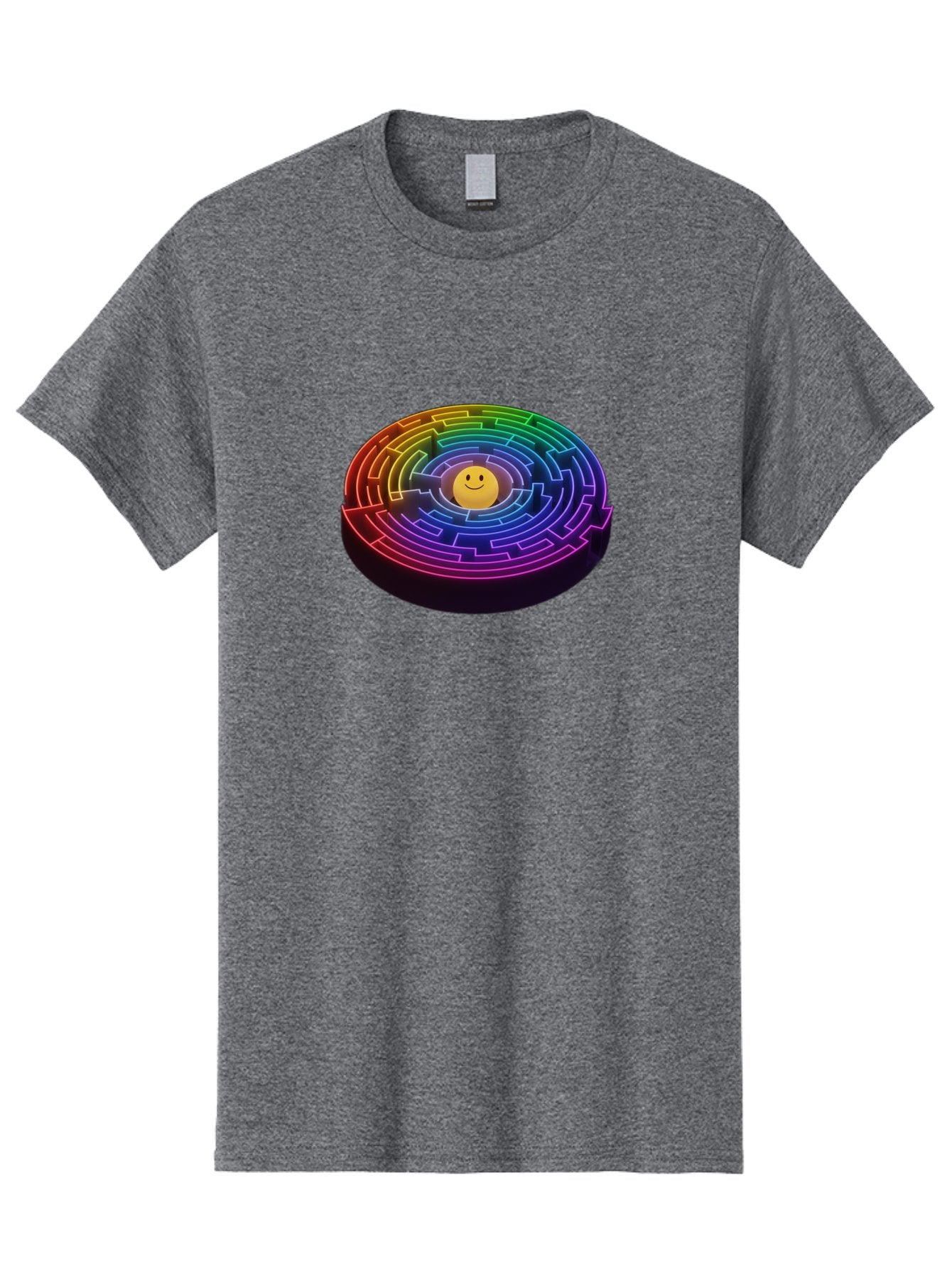 Smiley-Face-Labyrinth Men'S Graphic Tee, 100% Cotton, Comfortable Casual Summer Wear, Machine Washable, Vintage Camera, Old Camera, Antique Camera, Black Camera, Classic Photography, Photography Equipment, Nostalgic Device, Film Camera, Bai374