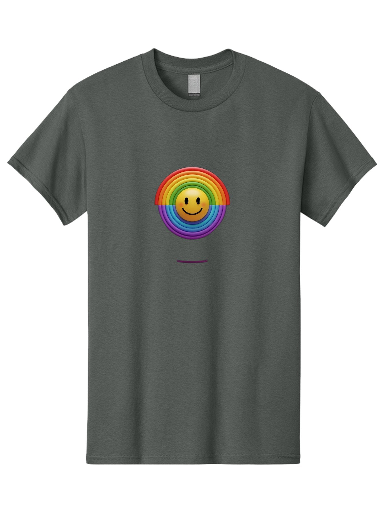 Smiley-Rainbow-1 Men'S Graphic Tee, 100% Cotton, Comfortable Casual Summer Wear, Machine Washable, Vintage Camera, Old Camera, Antique Camera, Black Camera, Classic Photography, Photography Equipment, Nostalgic Device, Film Camera, Camera Art Bai378