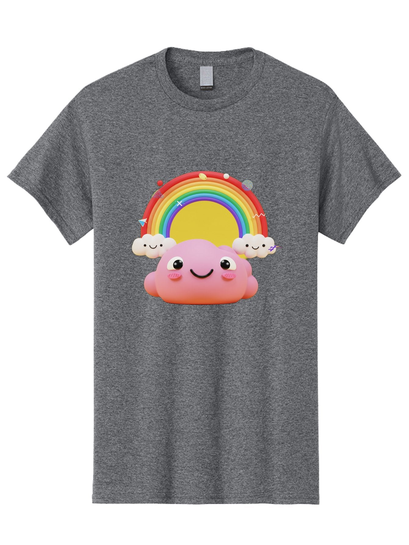 Smiling-Pink-Cloud-With-Rainbow Men'S Graphic Tee, 100% Cotton, Comfortable Casual Summer Wear, Machine Washable, Vintage Camera, Old Camera, Antique Camera, Black Camera, Classic Photography, Photography Equipment, Nostalgic Device, Bai389 15