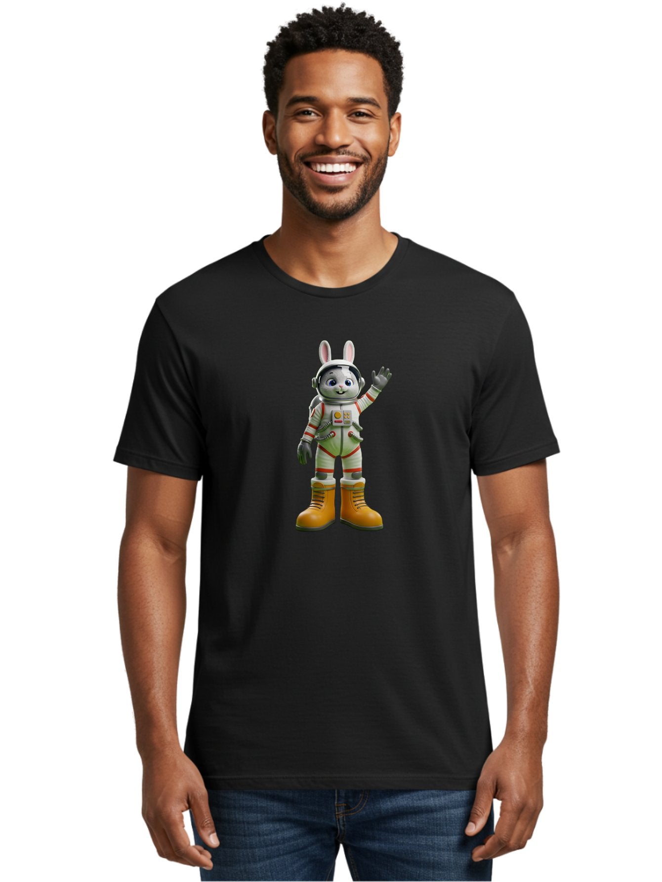 Space-Bunny-2 Men'S Graphic Tee, 100% Cotton, Comfortable Casual Summer Wear, Machine Washable, Vintage Camera, Old Camera, Antique Camera, Black Camera, Classic Photography, Photography Equipment, Nostalgic Device, Film Camera, Camera Art Bai399 25