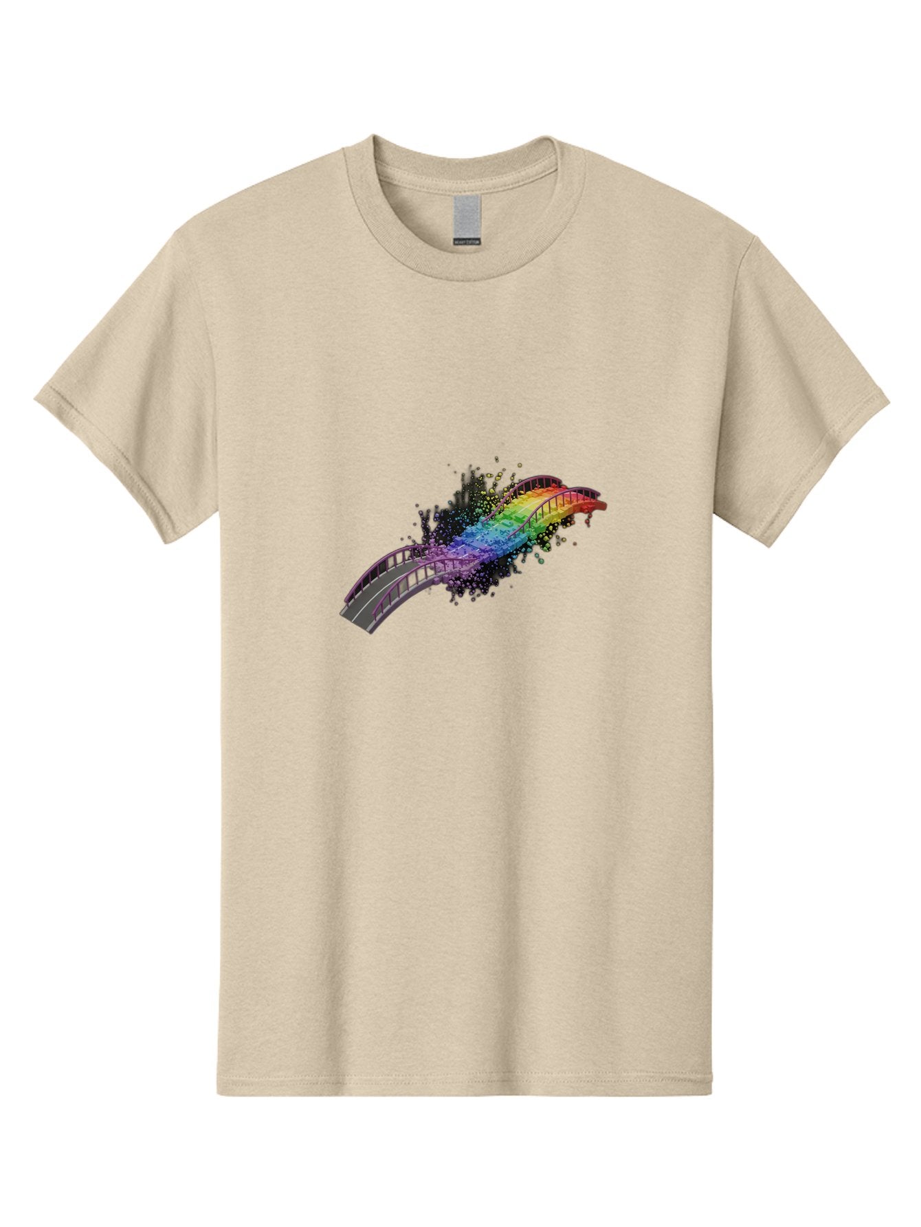 Splatter-Train-Tracks Men'S Graphic Tee, 100% Cotton, Comfortable Casual Summer Wear, Machine Washable, Vintage Camera, Old Camera, Antique Camera, Black Camera, Classic Photography, Photography Equipment, Nostalgic Device, Film Camera, Bai414 3