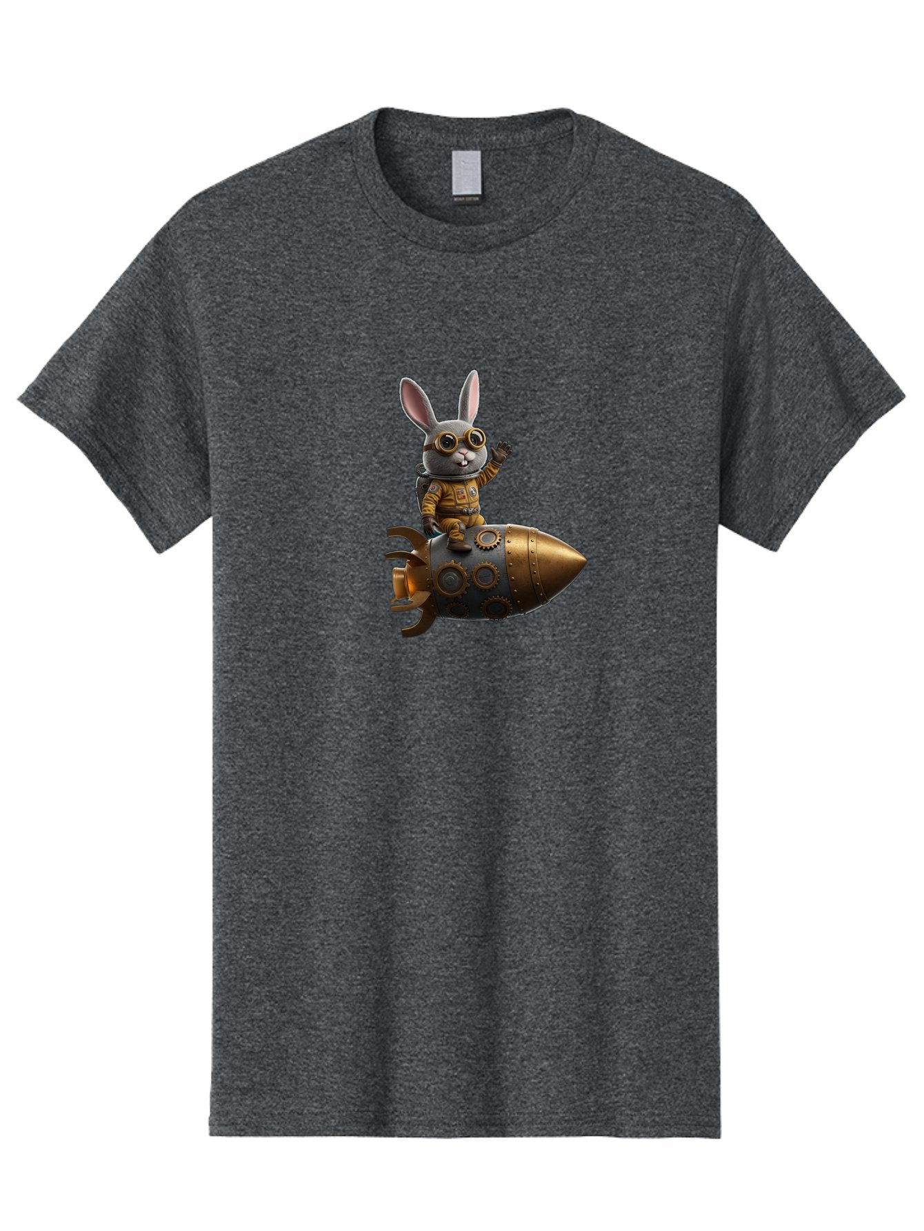 Steampunk-Bunny-Rocket Men'S Graphic Tee, 100% Cotton, Comfortable Casual Summer Wear, Machine Washable, Vintage Camera, Old Camera, Antique Camera, Black Camera, Classic Photography, Photography Equipment, Nostalgic Device, Film Camera, Bai419 4