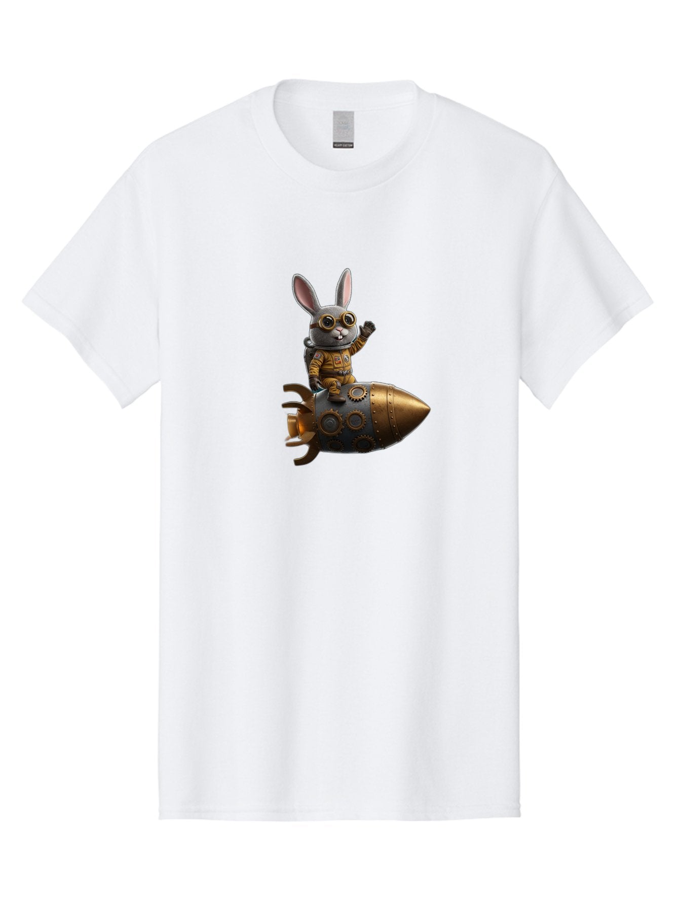 Steampunk-Bunny-Rocket Men'S Graphic Tee, 100% Cotton, Comfortable Casual Summer Wear, Machine Washable, Vintage Camera, Old Camera, Antique Camera, Black Camera, Classic Photography, Photography Equipment, Nostalgic Device, Film Camera, Bai419 7