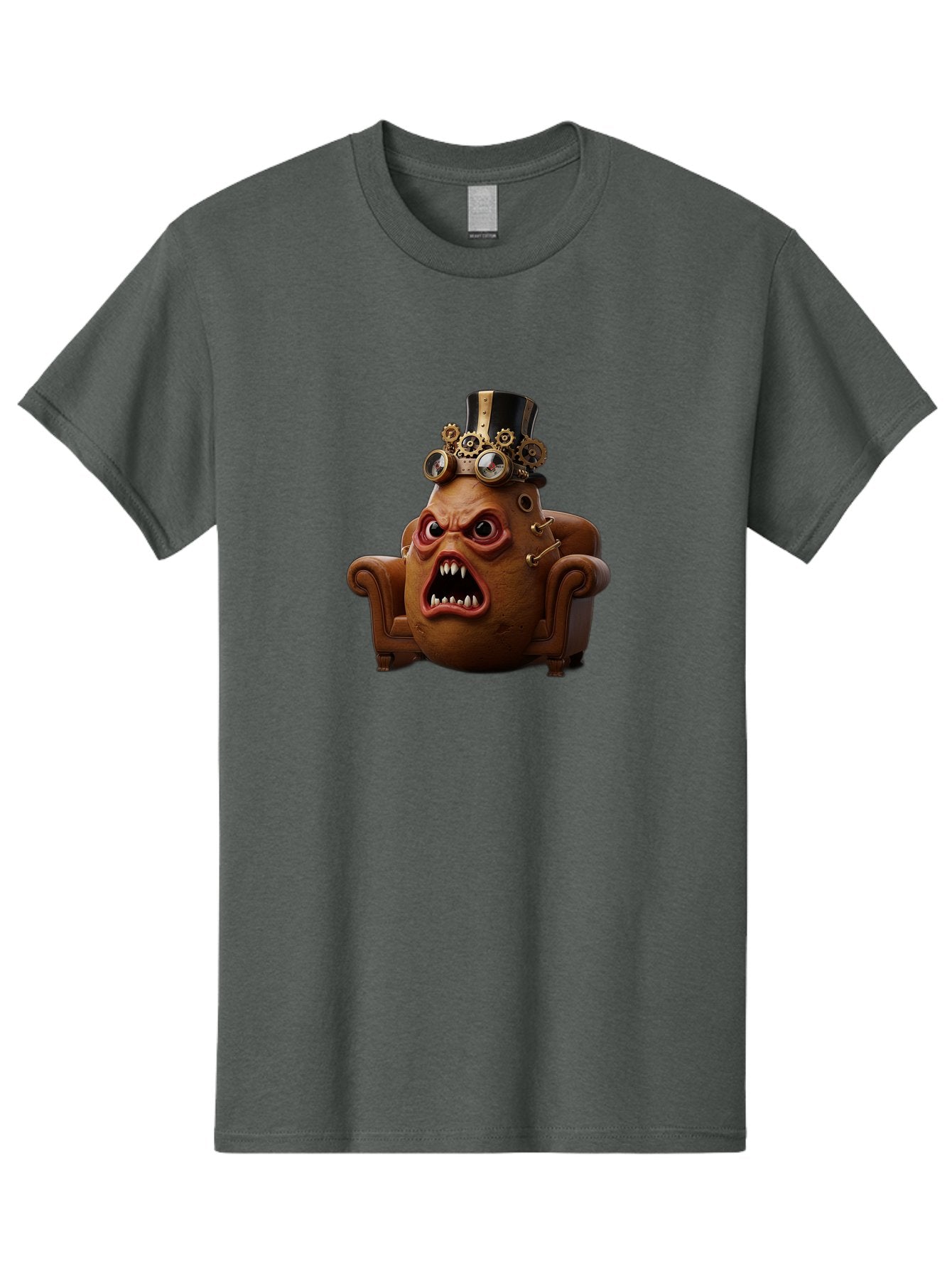 Steampunk-Potato Men'S Graphic Tee, 100% Cotton, Comfortable Casual Summer Wear, Machine Washable, Vintage Camera, Old Camera, Antique Camera, Black Camera, Classic Photography, Photography Equipment, Nostalgic Device, Film Camera, Camera Art Bai424 7