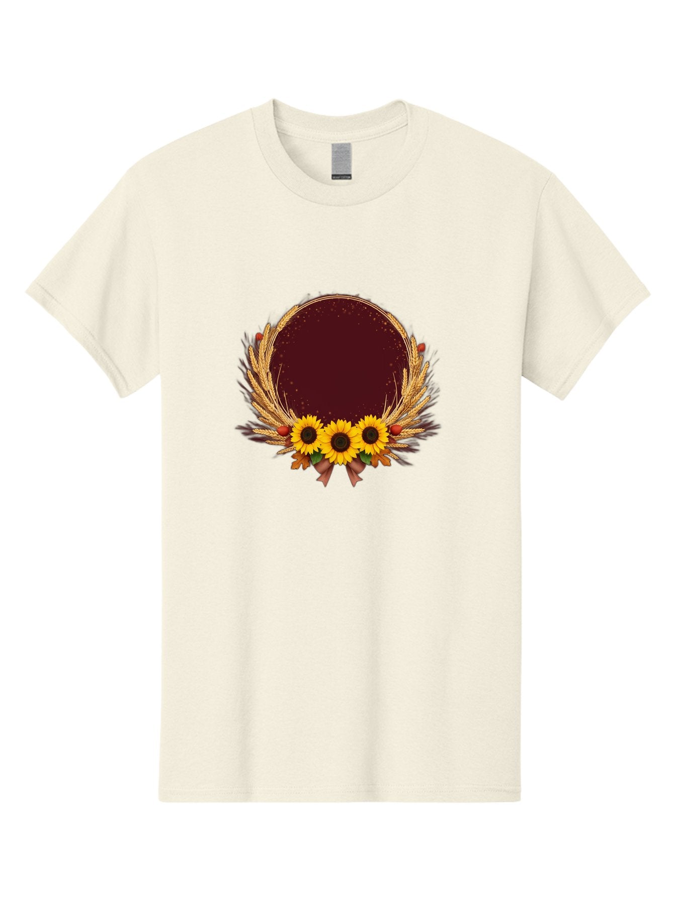 Sunflower-Wreath-Frame Men'S Graphic Tee, 100% Cotton, Comfortable Casual Summer Wear, Machine Washable, Vintage Camera, Old Camera, Antique Camera, Black Camera, Classic Photography, Photography Equipment, Nostalgic Device, Film Camera, Bai430 3