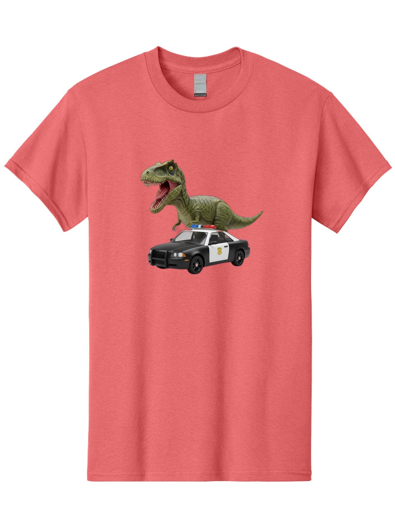 T-Rex-Police-Car Men'S Graphic Tee, 100% Cotton, Comfortable Casual Summer Wear, Machine Washable, Vintage Camera, Old Camera, Antique Camera, Black Camera, Classic Photography, Photography Equipment, Nostalgic Device, Film Camera, Camera Art Bai441 3