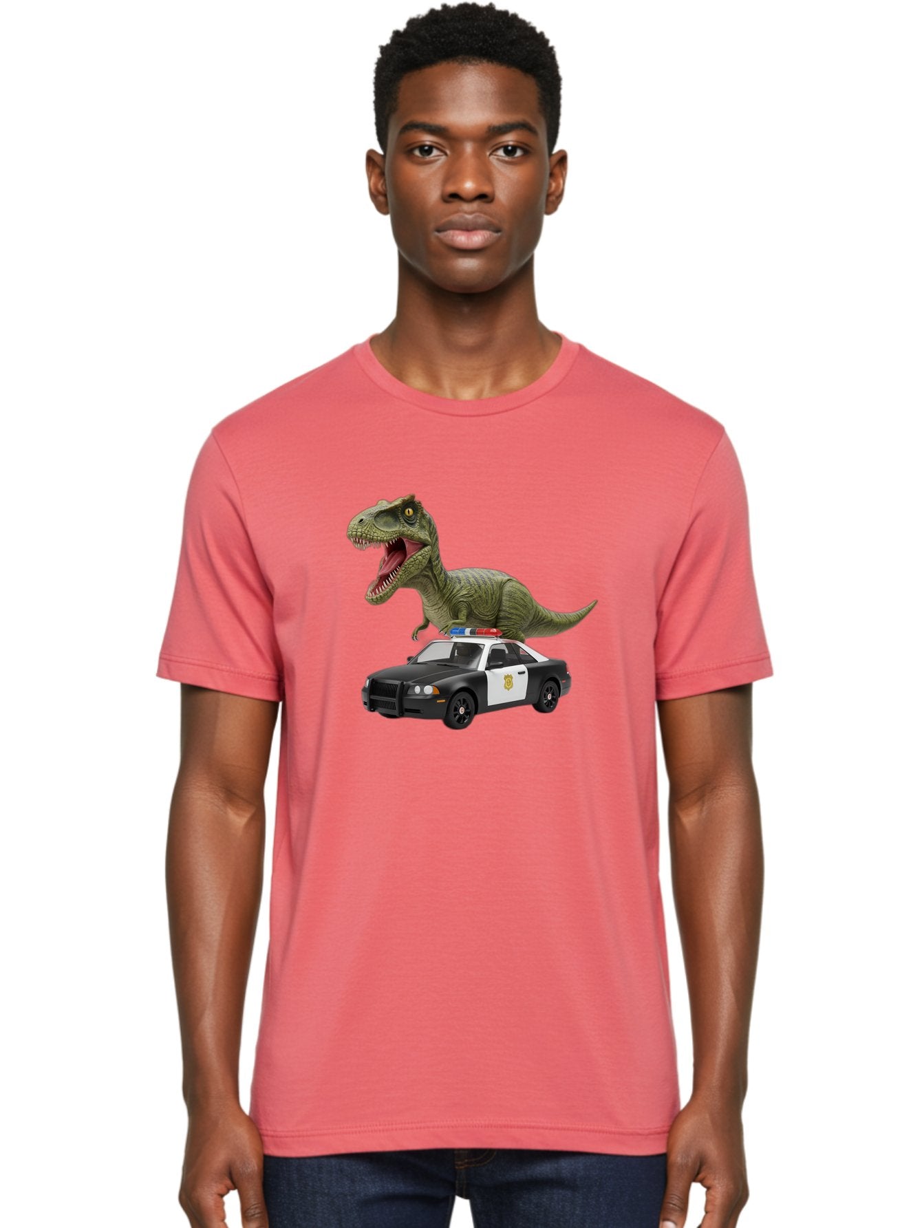 T-Rex-Police-Car Men'S Graphic Tee, 100% Cotton, Comfortable Casual Summer Wear, Machine Washable, Vintage Camera, Old Camera, Antique Camera, Black Camera, Classic Photography, Photography Equipment, Nostalgic Device, Film Camera, Camera Art Bai441 22