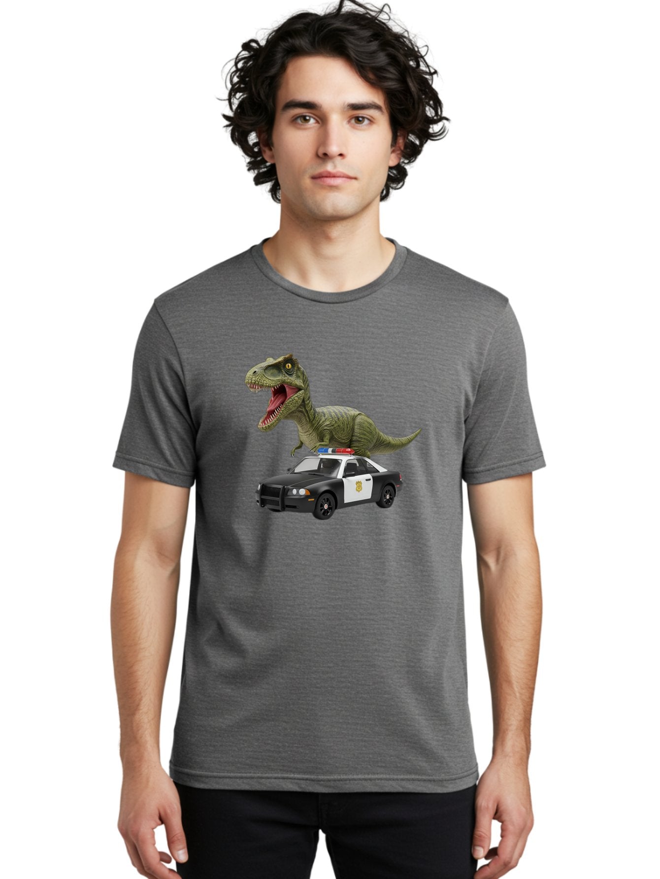T-Rex-Police-Car Men'S Graphic Tee, 100% Cotton, Comfortable Casual Summer Wear, Machine Washable, Vintage Camera, Old Camera, Antique Camera, Black Camera, Classic Photography, Photography Equipment, Nostalgic Device, Film Camera, Camera Art Bai441 28