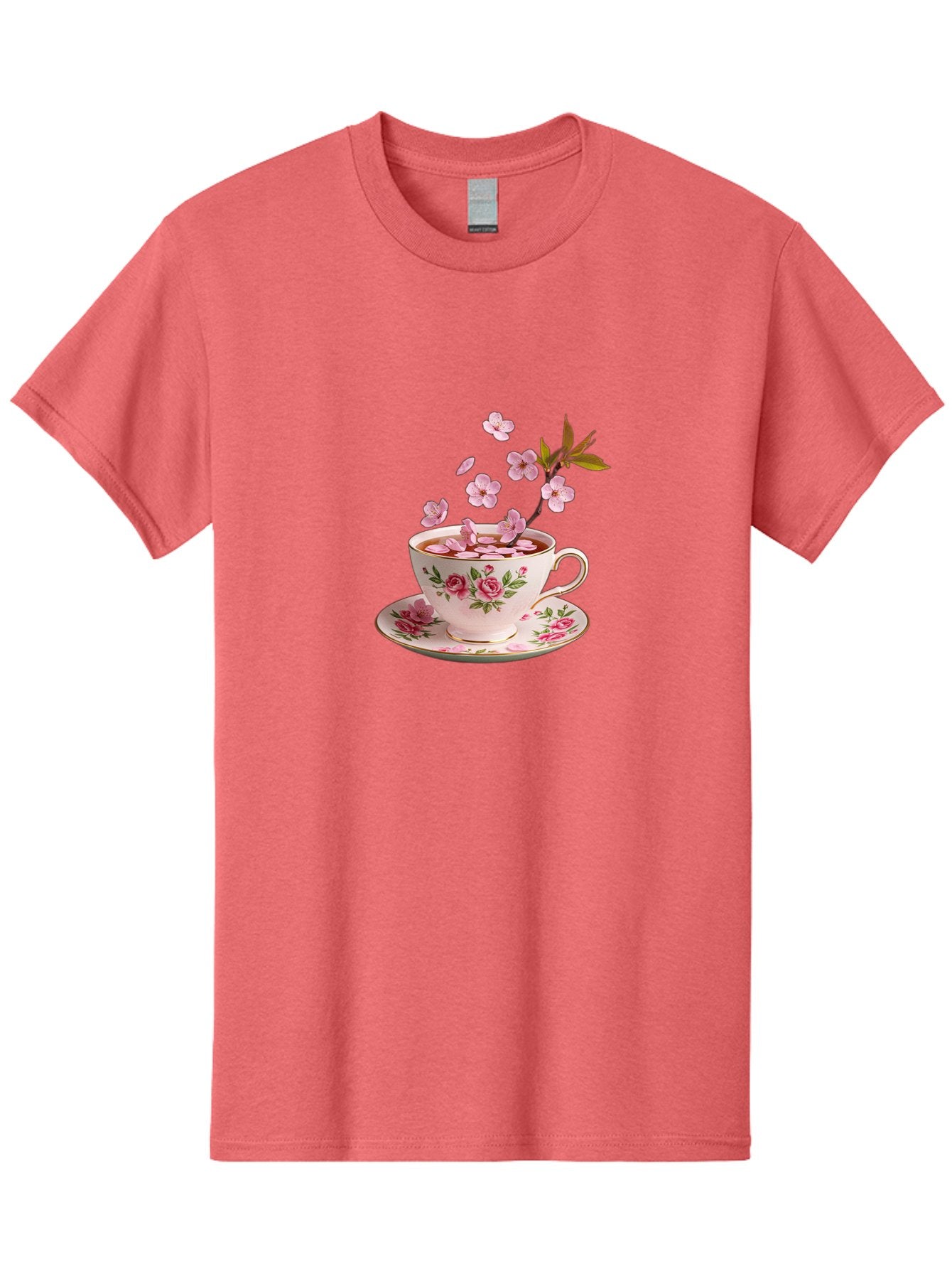 Tea-Cup-With-Cherry-Blossoms-1 Men'S Graphic Tee, 100% Cotton, Comfortable Casual Summer Wear, Machine Washable, Vintage Camera, Old Camera, Antique Camera, Black Camera, Classic Photography, Photography Equipment, Nostalgic Device, Bai446 14