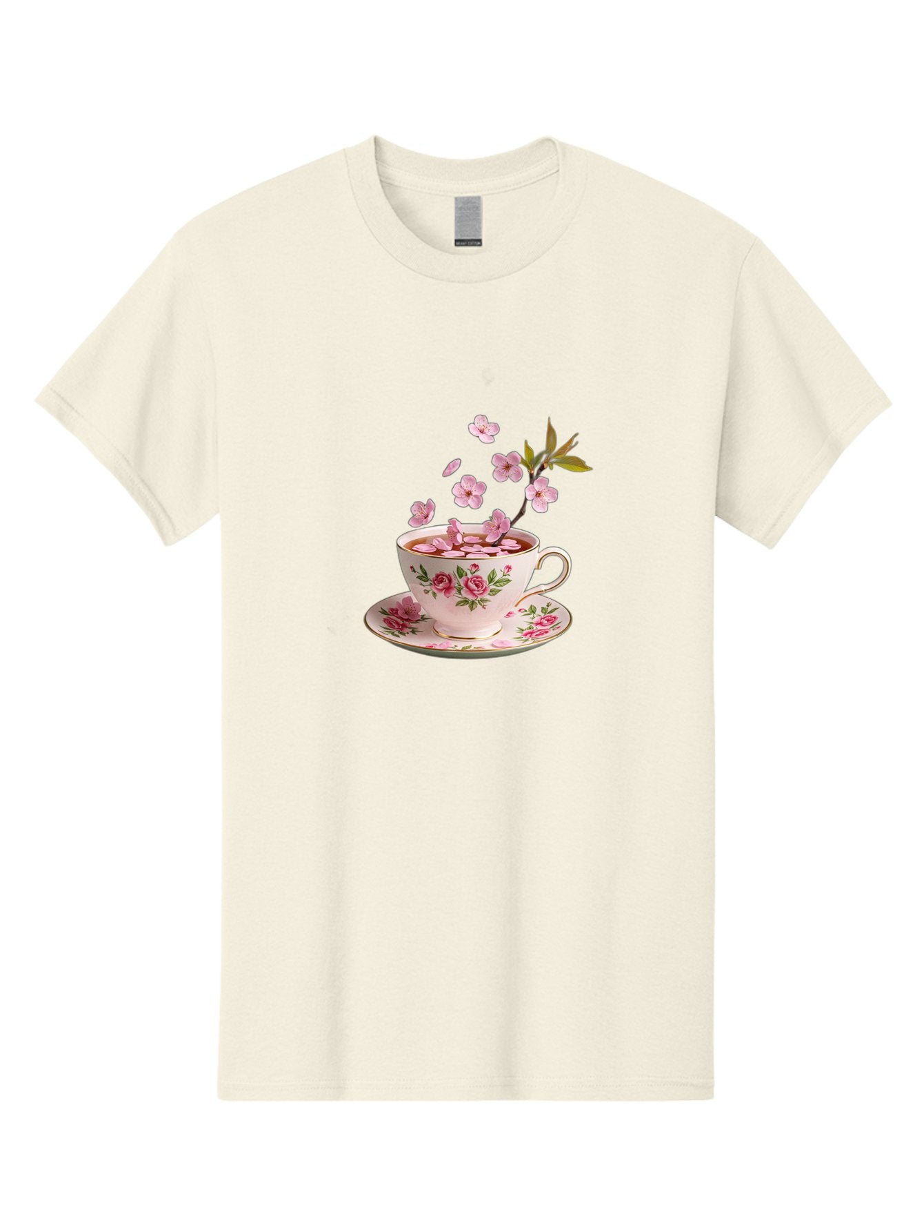 Tea-Cup-With-Cherry-Blossoms-1 Men'S Graphic Tee, 100% Cotton, Comfortable Casual Summer Wear, Machine Washable, Vintage Camera, Old Camera, Antique Camera, Black Camera, Classic Photography, Photography Equipment, Nostalgic Device, Bai446 7