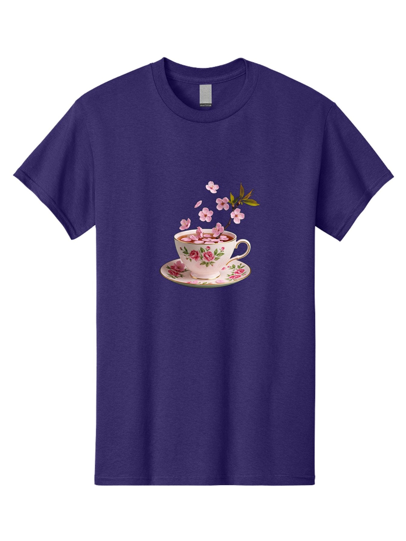 Tea-Cup-With-Cherry-Blossoms-1 Men'S Graphic Tee, 100% Cotton, Comfortable Casual Summer Wear, Machine Washable, Vintage Camera, Old Camera, Antique Camera, Black Camera, Classic Photography, Photography Equipment, Nostalgic Device, Bai446 15