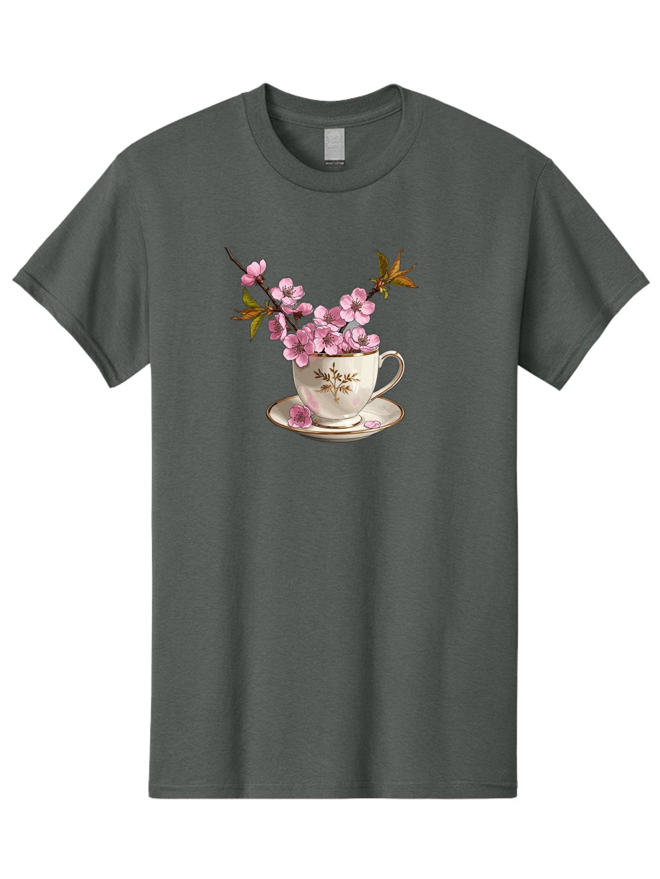 Tea-Cup-With-Cherry-Blossoms-2 Men'S Graphic Tee, 100% Cotton, Comfortable Casual Summer Wear, Machine Washable, Vintage Camera, Old Camera, Antique Camera, Black Camera, Classic Photography, Photography Equipment, Nostalgic Device, Bai447 6