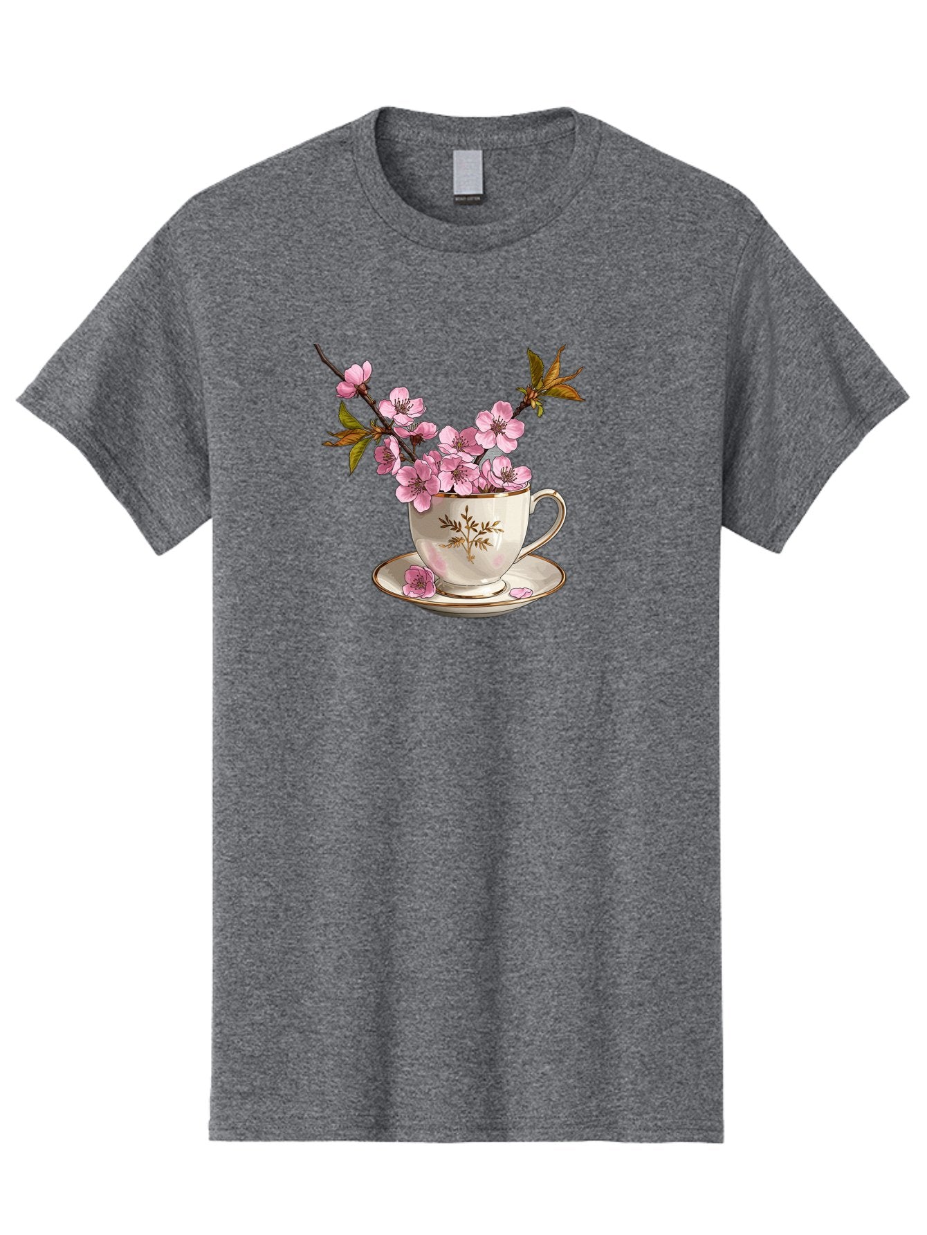 Tea-Cup-With-Cherry-Blossoms-2 Men'S Graphic Tee, 100% Cotton, Comfortable Casual Summer Wear, Machine Washable, Vintage Camera, Old Camera, Antique Camera, Black Camera, Classic Photography, Photography Equipment, Nostalgic Device, Bai447 10