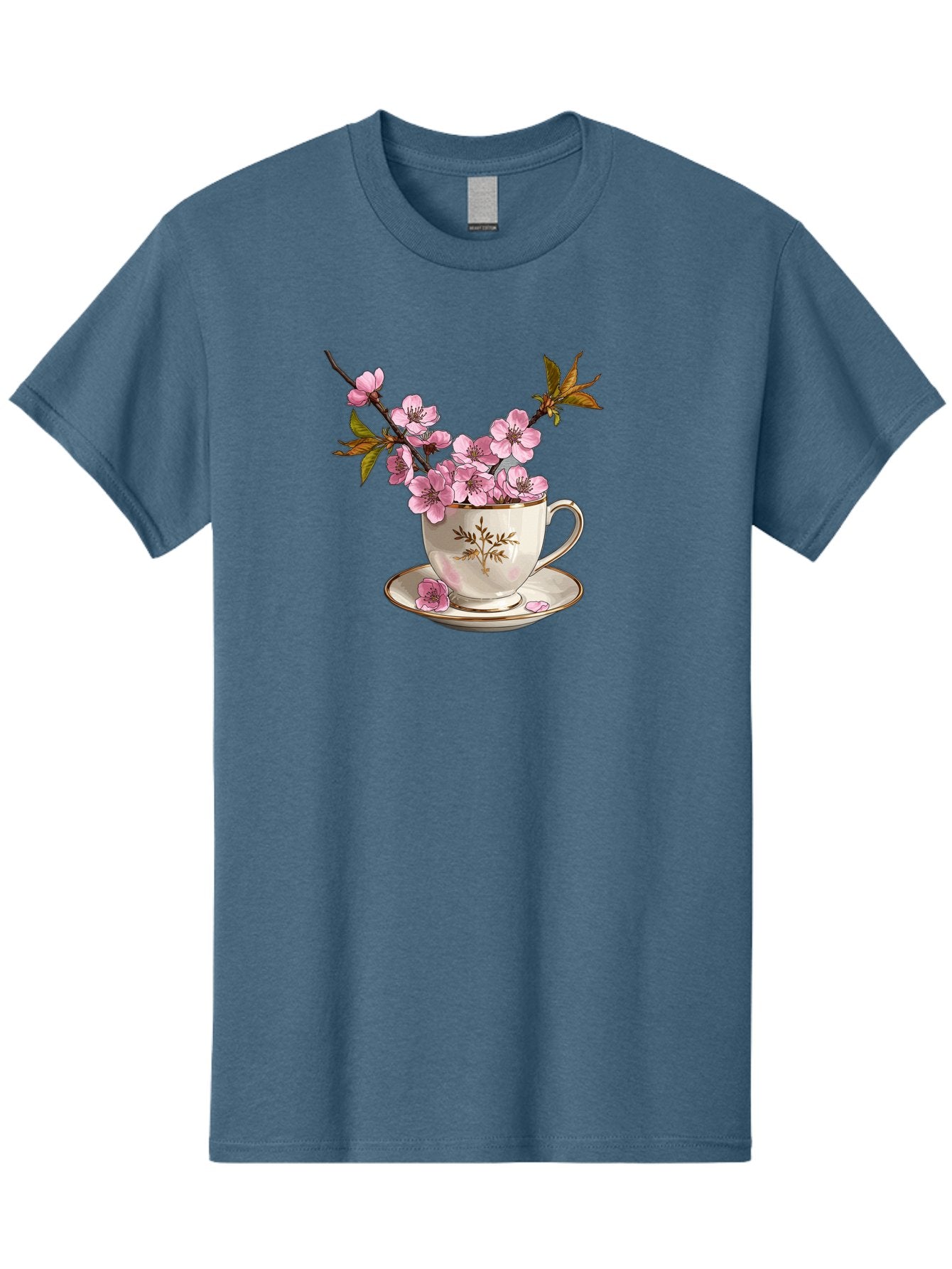 Tea-Cup-With-Cherry-Blossoms-2 Men'S Graphic Tee, 100% Cotton, Comfortable Casual Summer Wear, Machine Washable, Vintage Camera, Old Camera, Antique Camera, Black Camera, Classic Photography, Photography Equipment, Nostalgic Device, Bai447 5