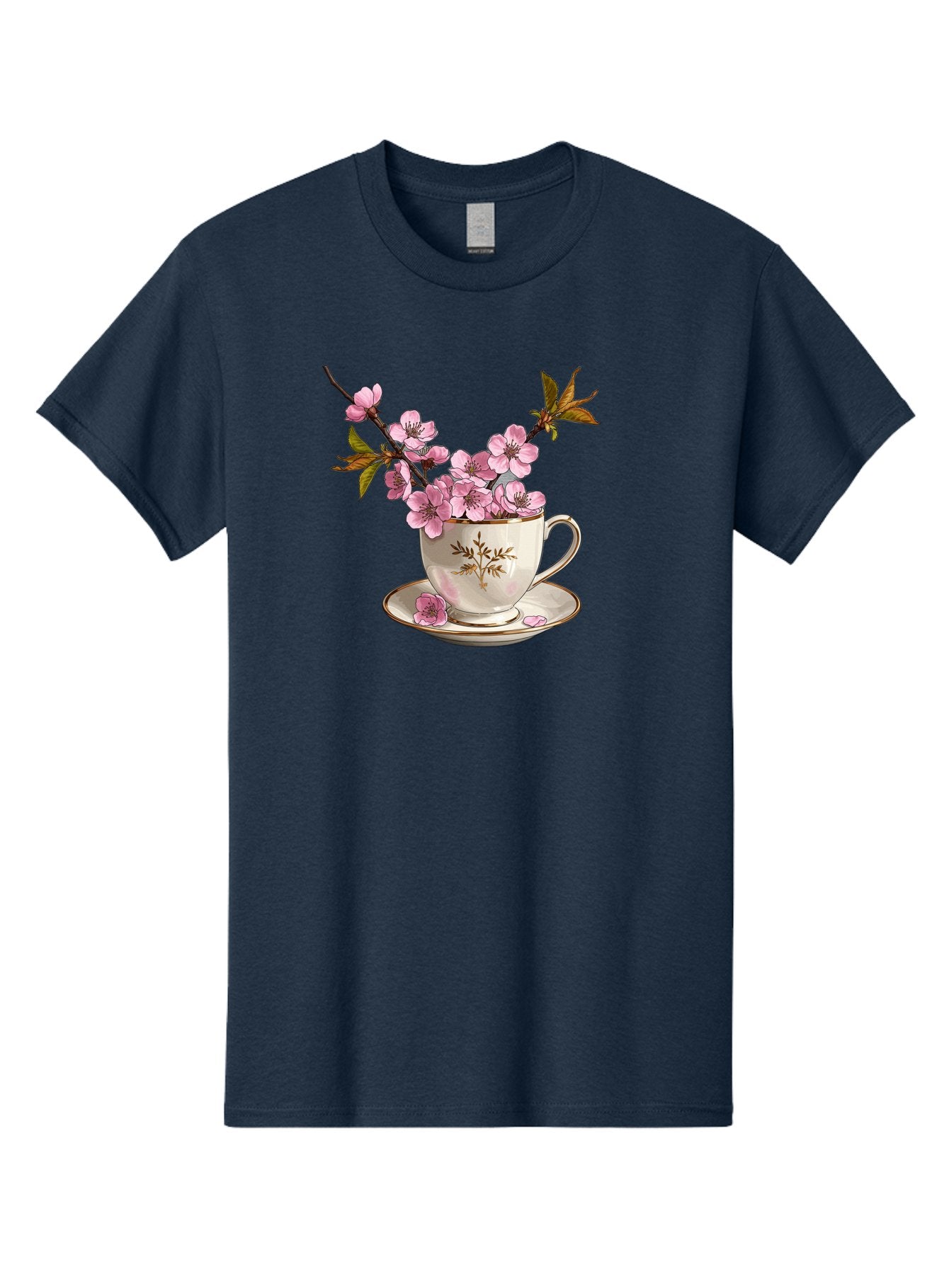Tea-Cup-With-Cherry-Blossoms-2 Men'S Graphic Tee, 100% Cotton, Comfortable Casual Summer Wear, Machine Washable, Vintage Camera, Old Camera, Antique Camera, Black Camera, Classic Photography, Photography Equipment, Nostalgic Device, Bai447 4