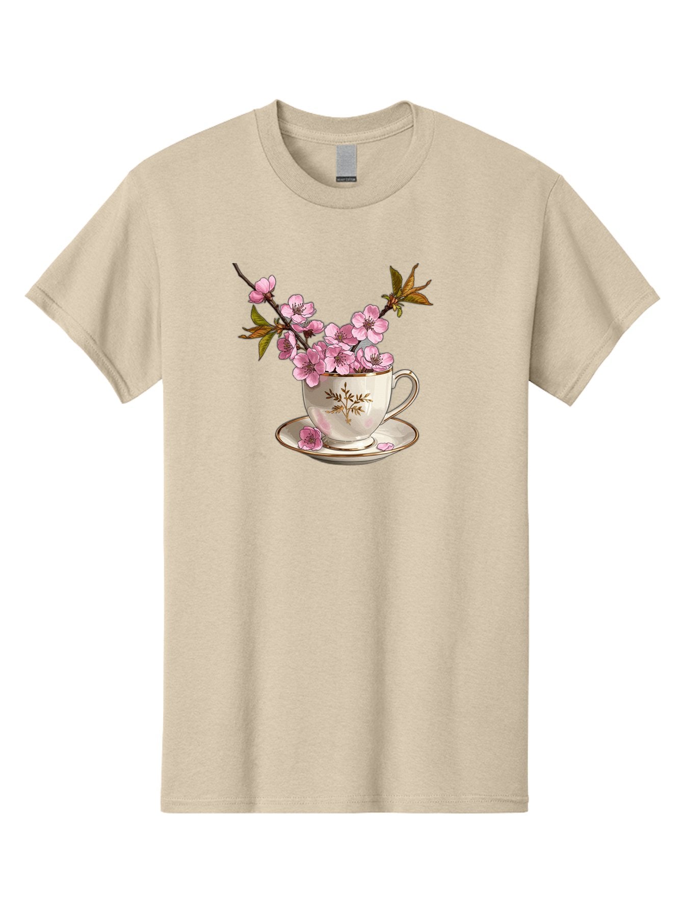 Tea-Cup-With-Cherry-Blossoms-2 Men'S Graphic Tee, 100% Cotton, Comfortable Casual Summer Wear, Machine Washable, Vintage Camera, Old Camera, Antique Camera, Black Camera, Classic Photography, Photography Equipment, Nostalgic Device, Bai447