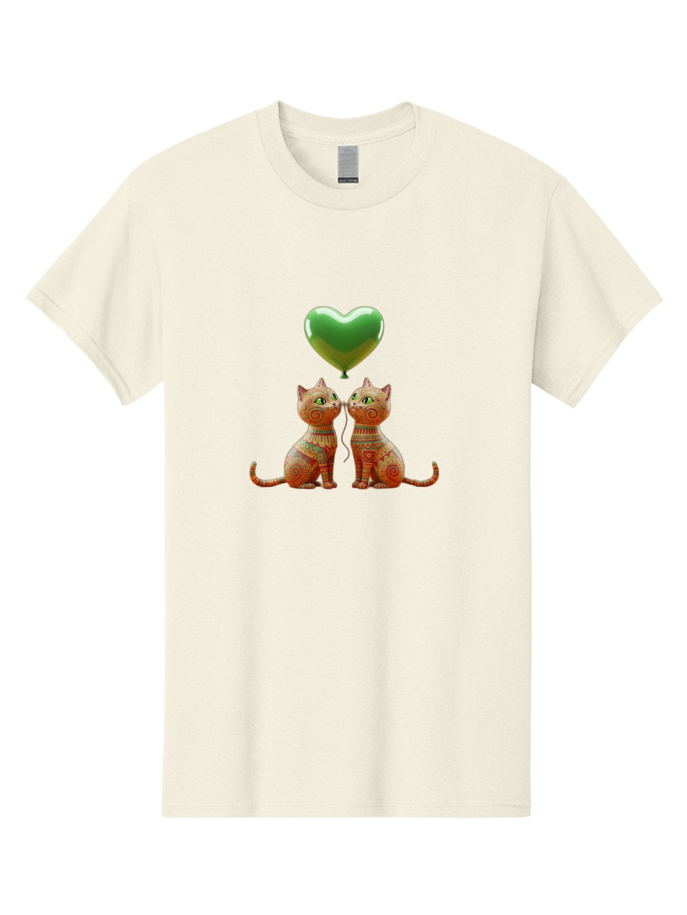 Two-Cats-With-Heart-Balloon-1 Men'S Graphic Tee, 100% Cotton, Comfortable Casual Summer Wear, Machine Washable, Vintage Camera, Old Camera, Antique Camera, Black Camera, Classic Photography, Photography Equipment, Nostalgic Device, Bai489 6