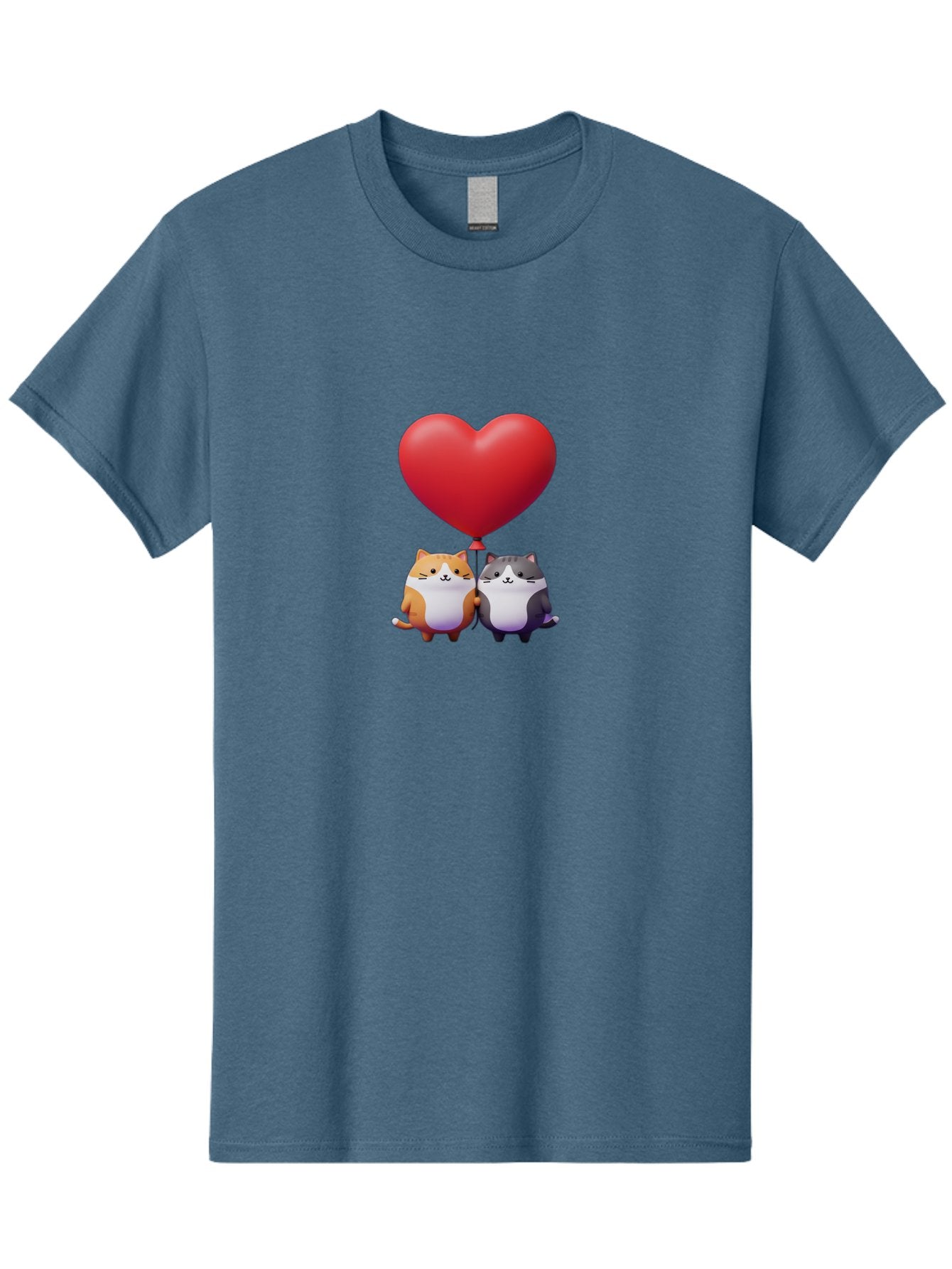 Two-Cats-With-Heart-Balloon Men'S Graphic Tee, 100% Cotton, Comfortable Casual Summer Wear, Machine Washable, Vintage Camera, Old Camera, Antique Camera, Black Camera, Classic Photography, Photography Equipment, Nostalgic Device, Film Camera, Bai490 14