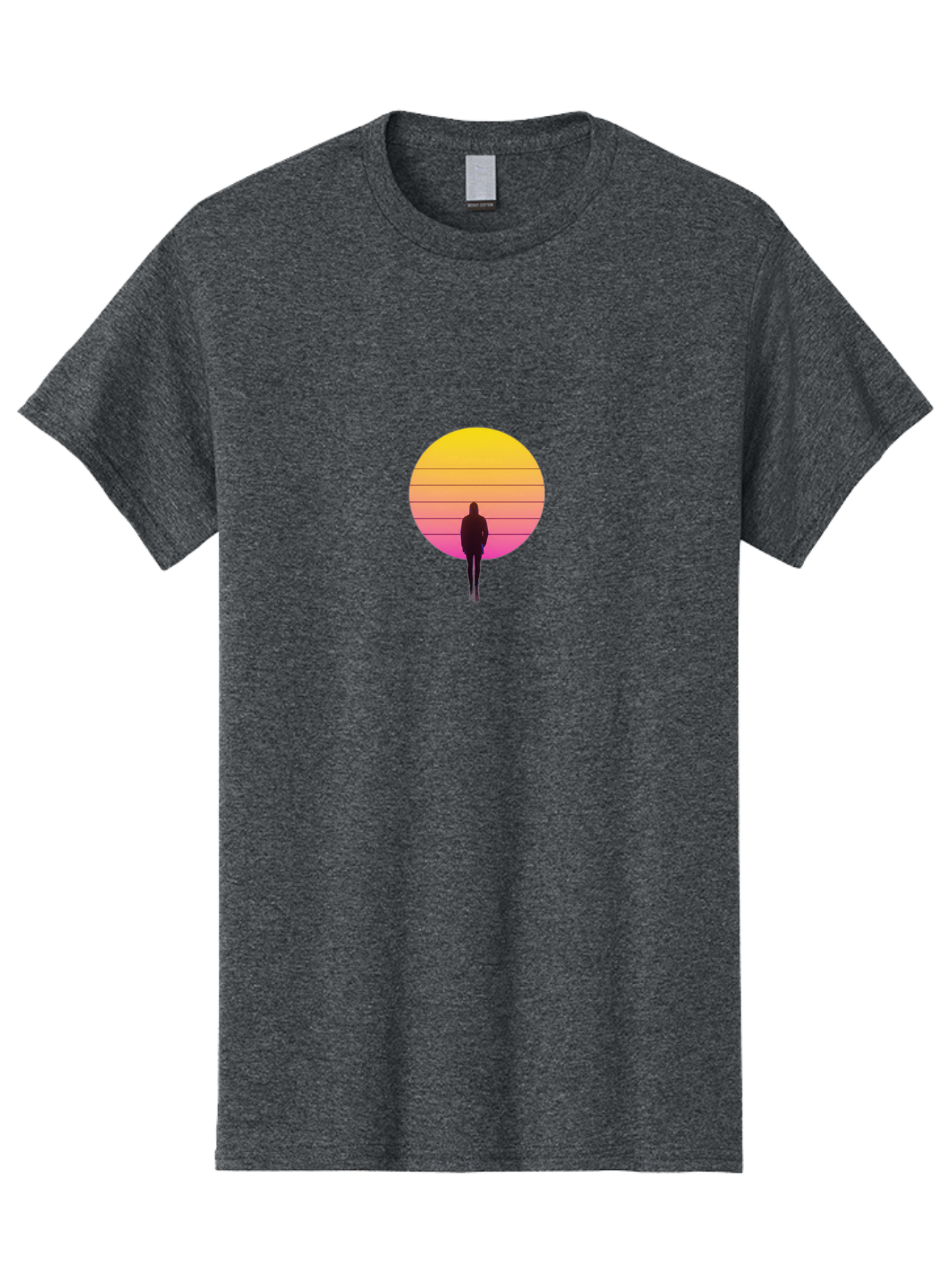 Vaporwave-Silhouette Men'S Graphic Tee, 100% Cotton, Comfortable Casual Summer Wear, Machine Washable, Vintage Camera, Old Camera, Antique Camera, Black Camera, Classic Photography, Photography Equipment, Nostalgic Device, Film Camera, Bai493 6