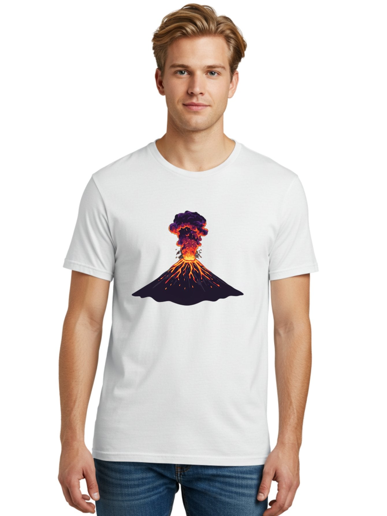 Volcano-Erupting-12 Men'S Graphic Tee, 100% Cotton, Comfortable Casual Summer Wear, Machine Washable, Vintage Camera, Old Camera, Antique Camera, Black Camera, Classic Photography, Photography Equipment, Nostalgic Device, Film Camera, Bai521 16