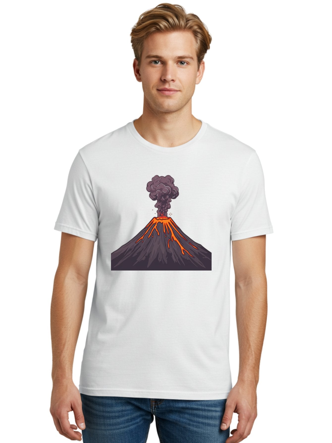 Volcano-Erupting-3 Men'S Graphic Tee, 100% Cotton, Comfortable Casual Summer Wear, Machine Washable, Vintage Camera, Old Camera, Antique Camera, Black Camera, Classic Photography, Photography Equipment, Nostalgic Device, Film Camera, Bai529 18