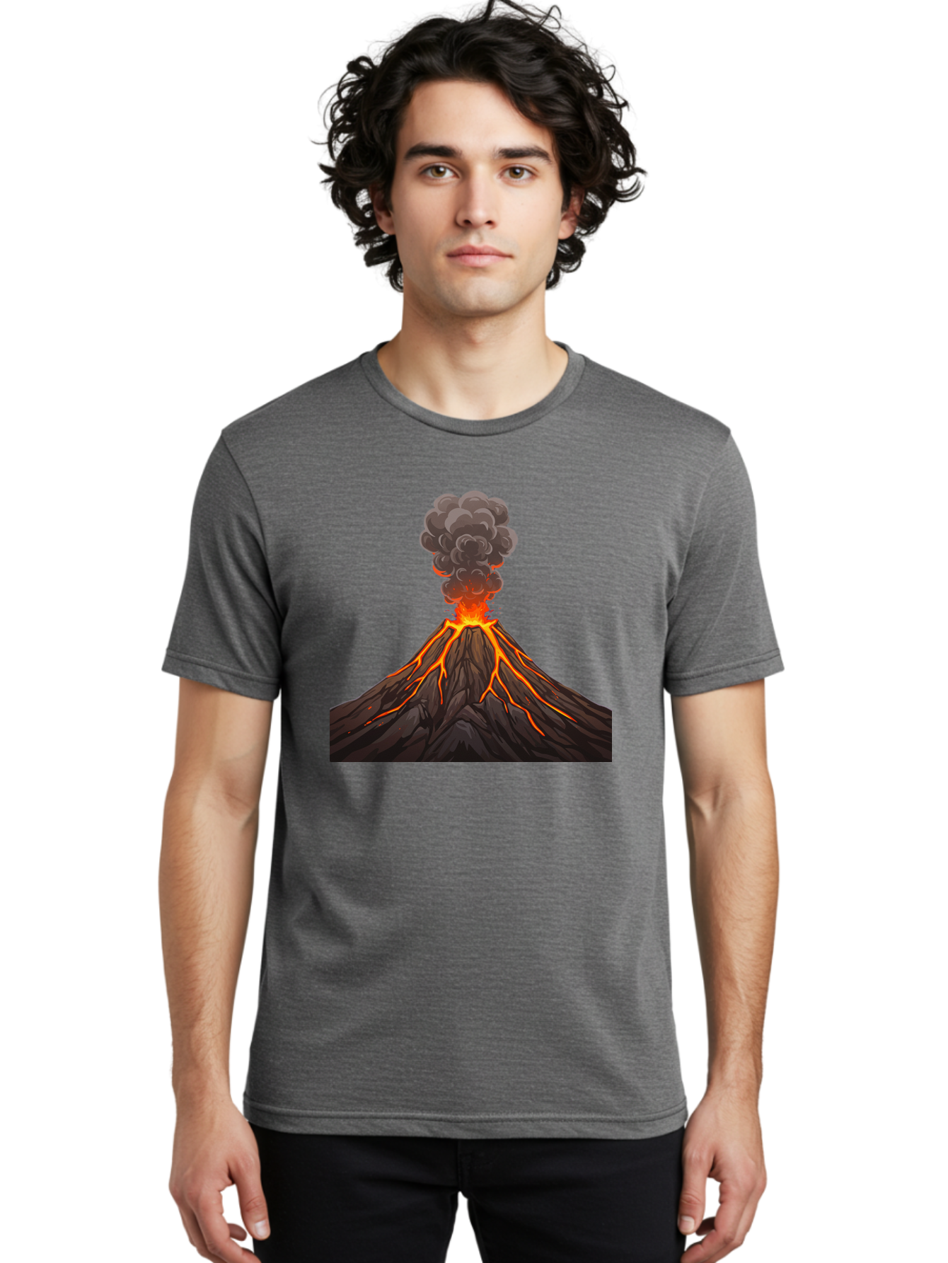 Volcano-Erupting-4 Men'S Graphic Tee, 100% Cotton, Comfortable Casual Summer Wear, Machine Washable, Vintage Camera, Old Camera, Antique Camera, Black Camera, Classic Photography, Photography Equipment, Nostalgic Device, Film Camera, Bai530 20