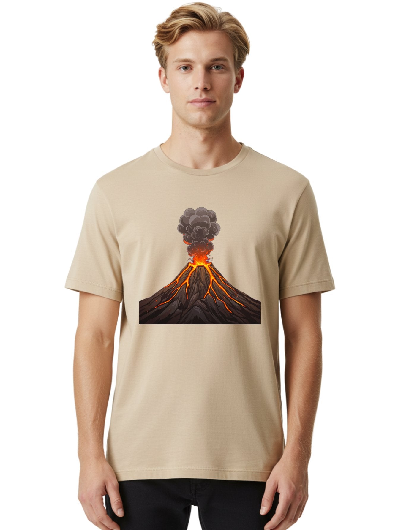 Volcano-Erupting-4 Men'S Graphic Tee, 100% Cotton, Comfortable Casual Summer Wear, Machine Washable, Vintage Camera, Old Camera, Antique Camera, Black Camera, Classic Photography, Photography Equipment, Nostalgic Device, Film Camera, Bai530 22
