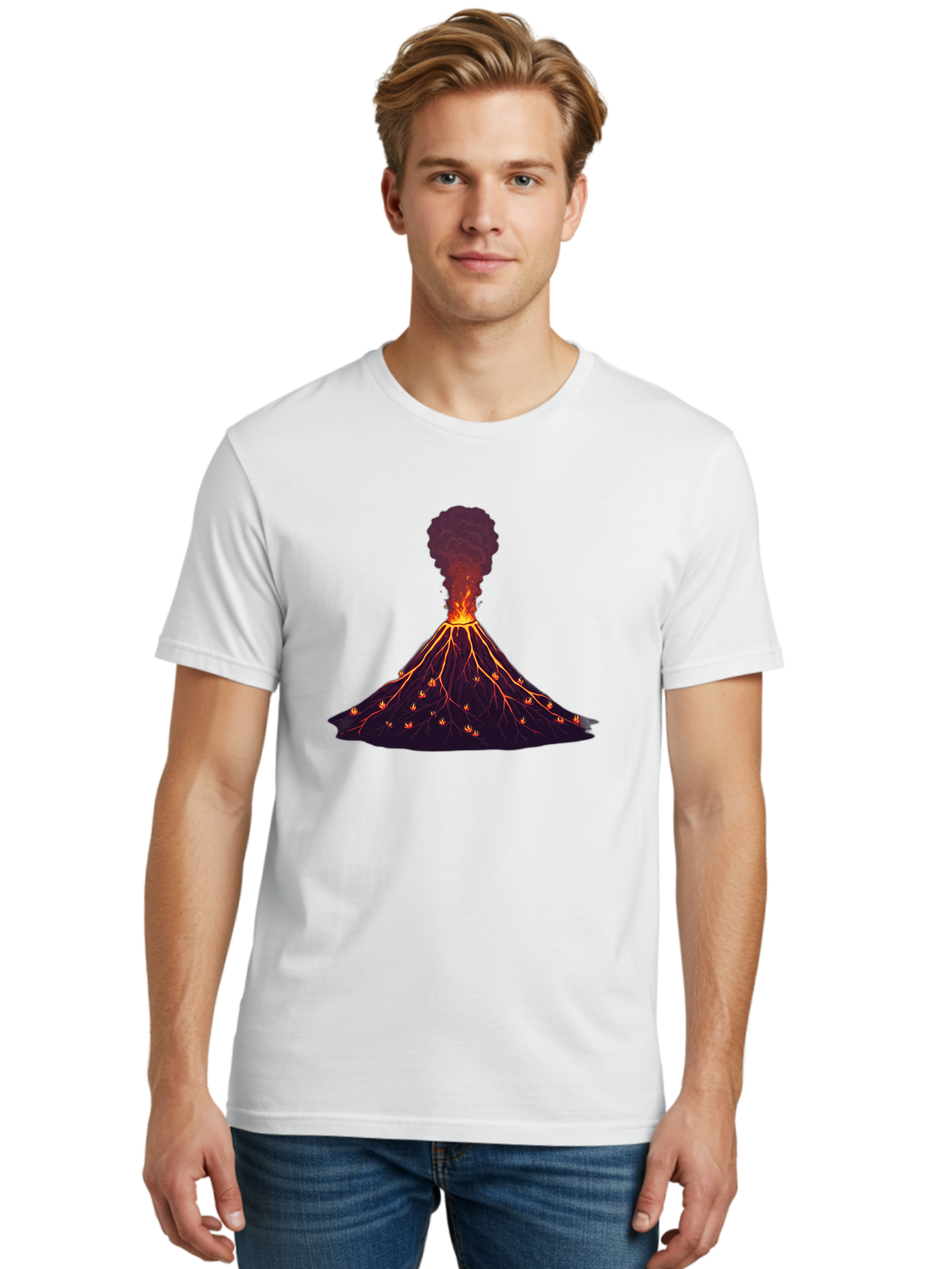 Volcano-Erupting Men'S Graphic Tee, 100% Cotton, Comfortable Casual Summer Wear, Machine Washable, Vintage Camera, Old Camera, Antique Camera, Black Camera, Classic Photography, Photography Equipment, Nostalgic Device, Film Camera, Camera Art Bai536 25