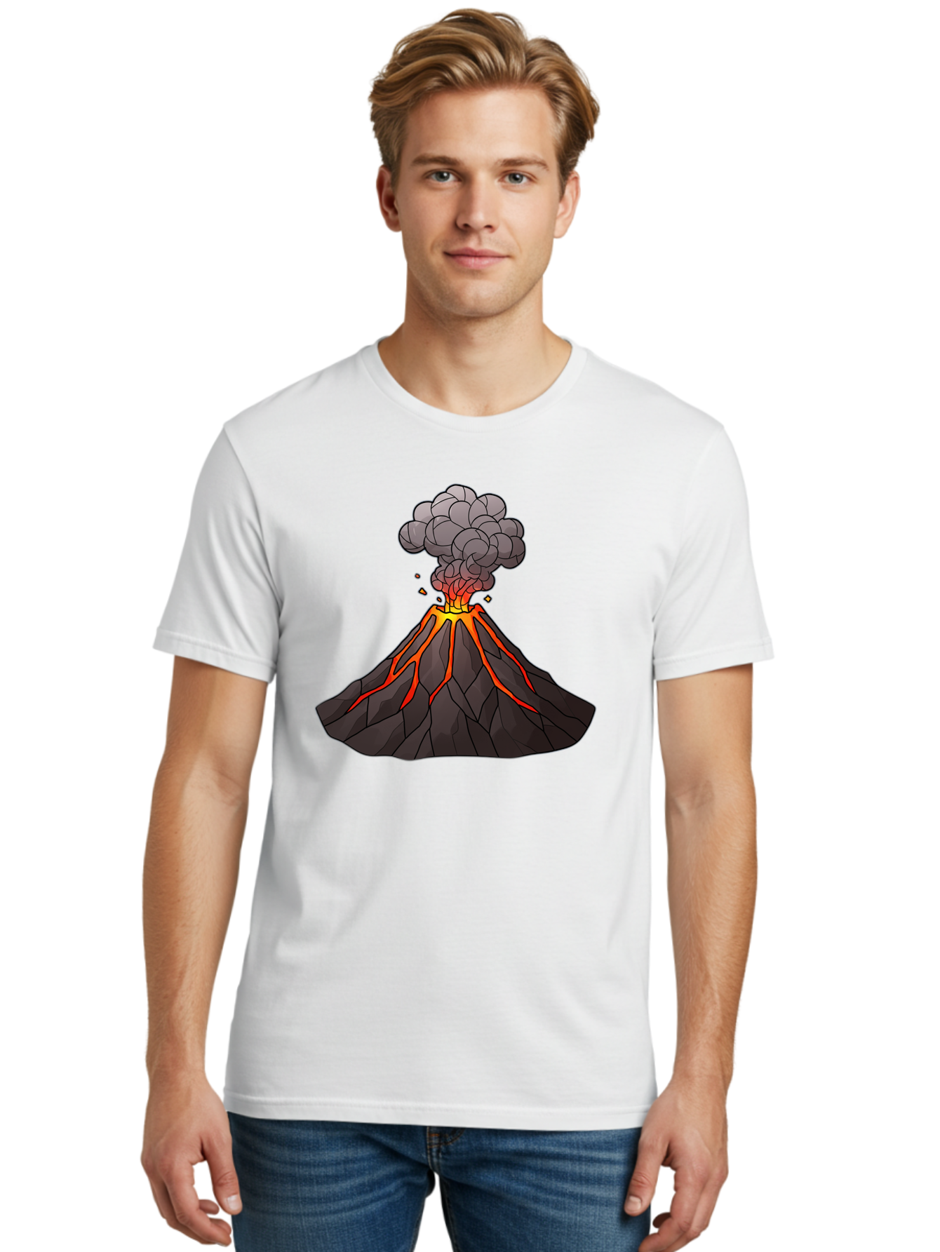 Volcano-Eruption-1 Men'S Graphic Tee, 100% Cotton, Comfortable Casual Summer Wear, Machine Washable, Vintage Camera, Old Camera, Antique Camera, Black Camera, Classic Photography, Photography Equipment, Nostalgic Device, Film Camera, Bai537 16