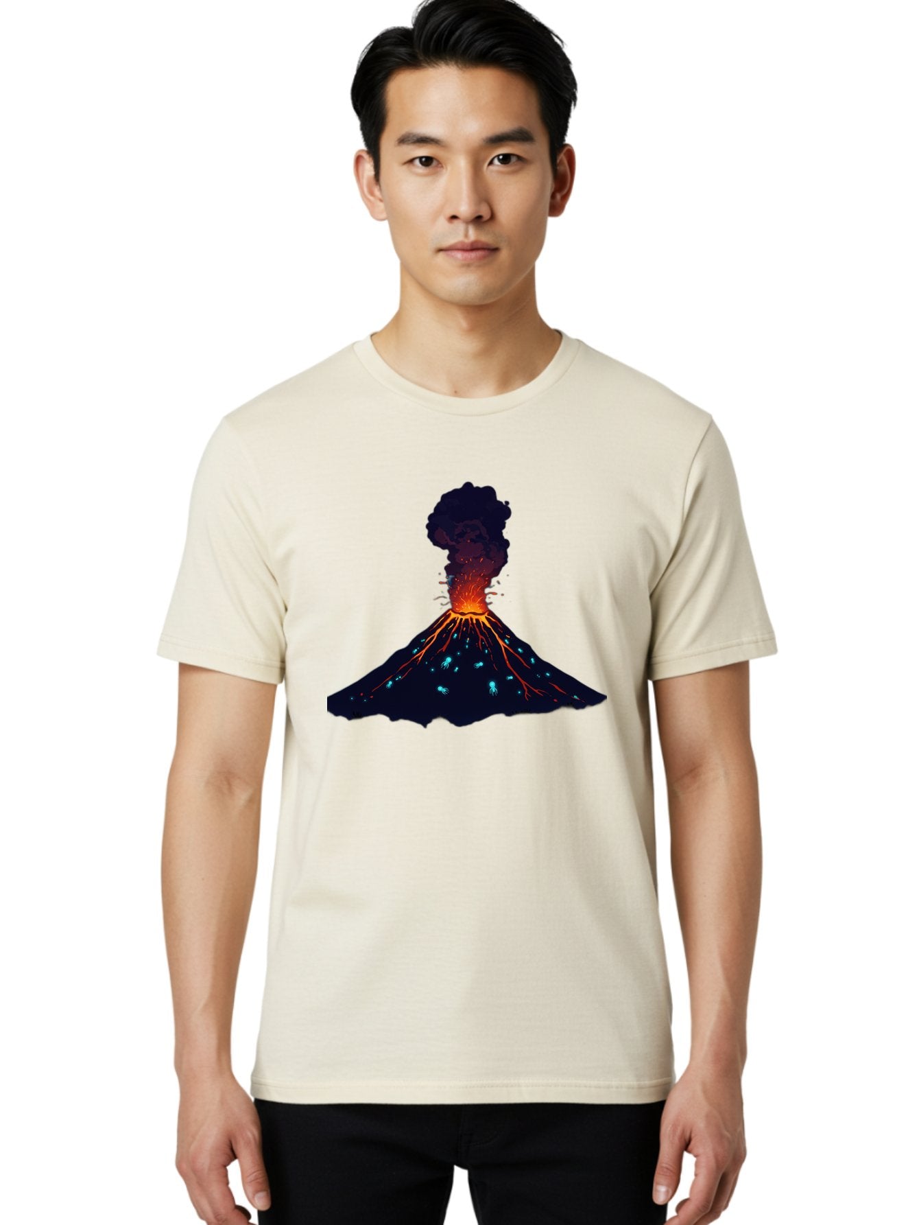 Volcano-Eruption-10 Men'S Graphic Tee, 100% Cotton, Comfortable Casual Summer Wear, Machine Washable, Vintage Camera, Old Camera, Antique Camera, Black Camera, Classic Photography, Photography Equipment, Nostalgic Device, Film Camera, Bai538 29