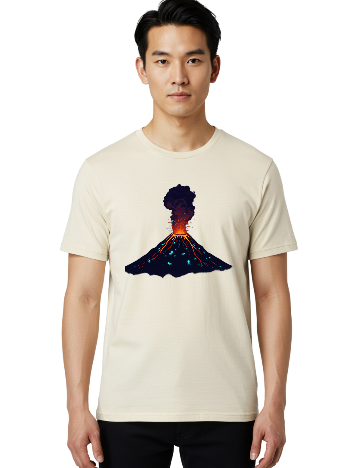 Volcano-Eruption-10 Men'S Graphic Tee, 100% Cotton, Comfortable Casual Summer Wear, Machine Washable, Vintage Camera, Old Camera, Antique Camera, Black Camera, Classic Photography, Photography Equipment, Nostalgic Device, Film Camera, Bai538 17